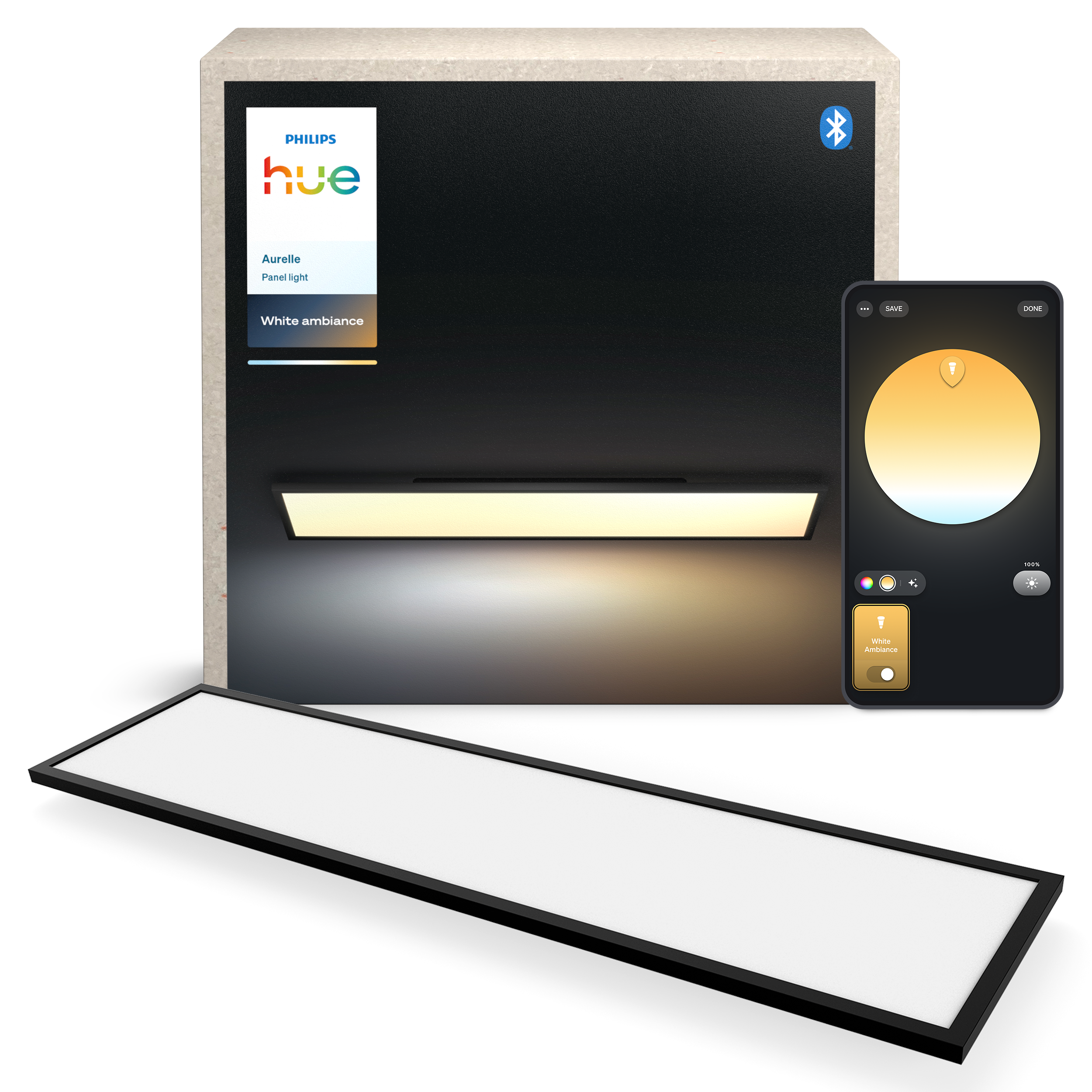 Philips Hue Aurelle Panel Rectagular Black - Smart Home