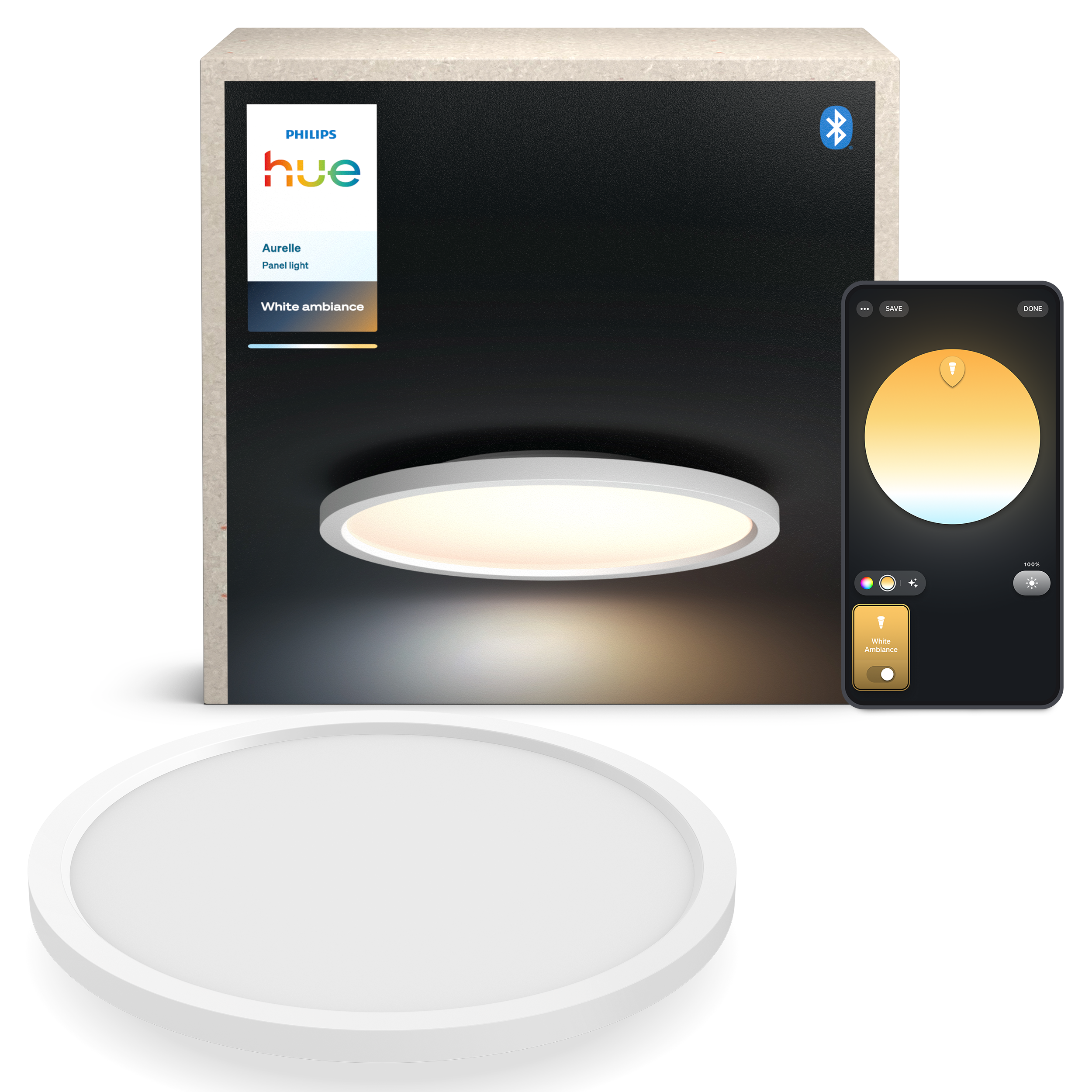 Philips Hue Aurelle Panel Round White - Smart Home