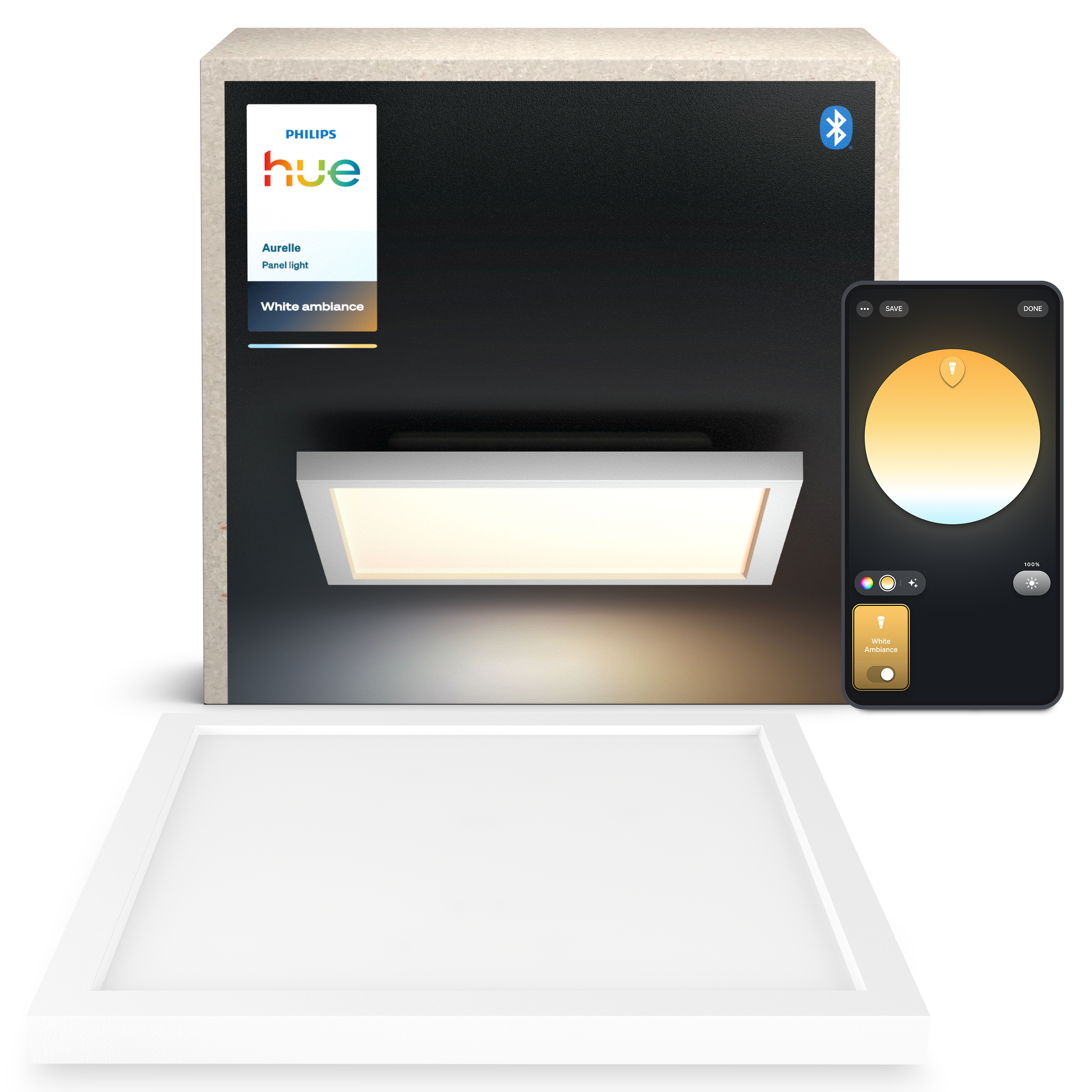 Philips Hue Aurelle Panel Square White - Smart Home 929003099202