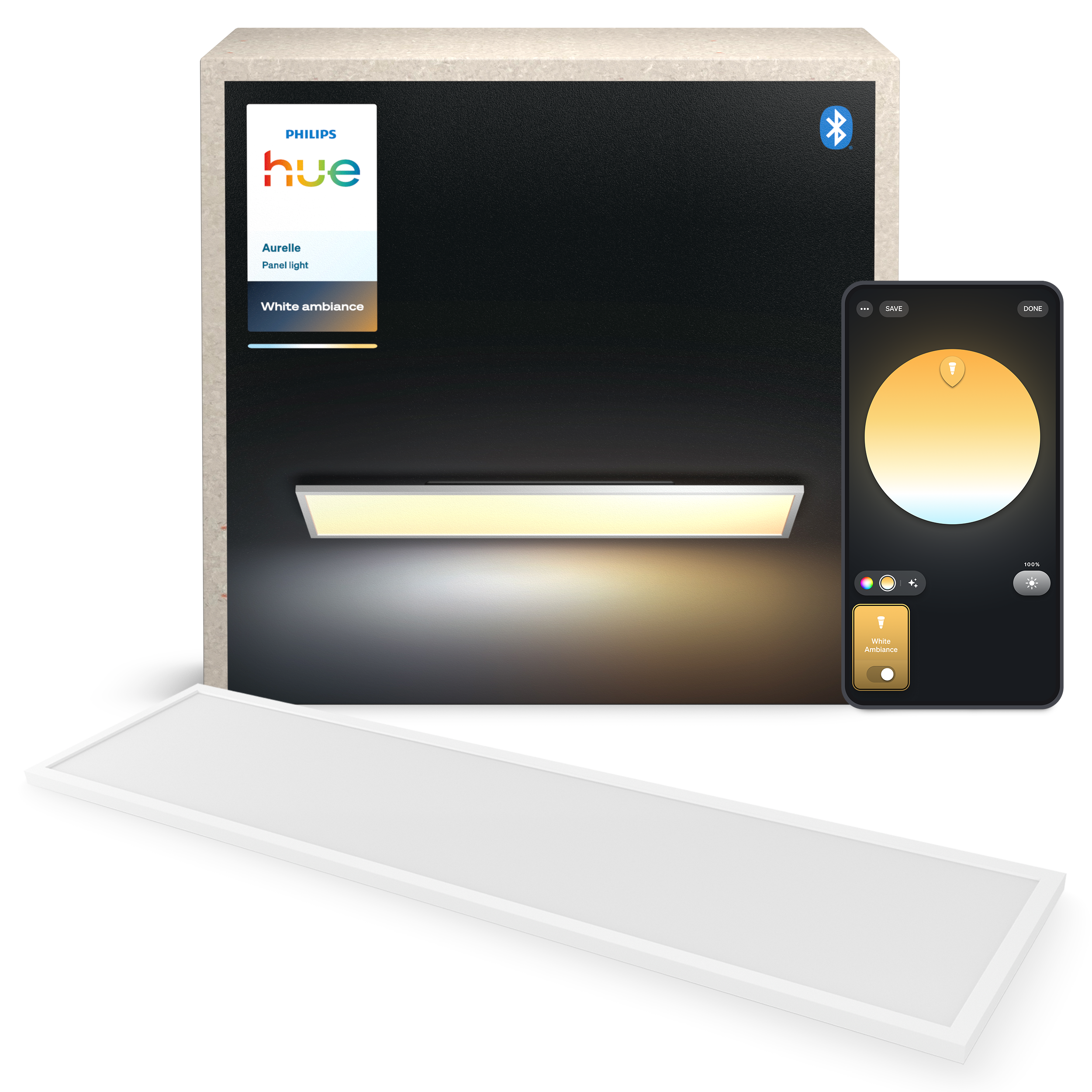 Philips Hue Aurelle Panel Rectangular White - Smart Home