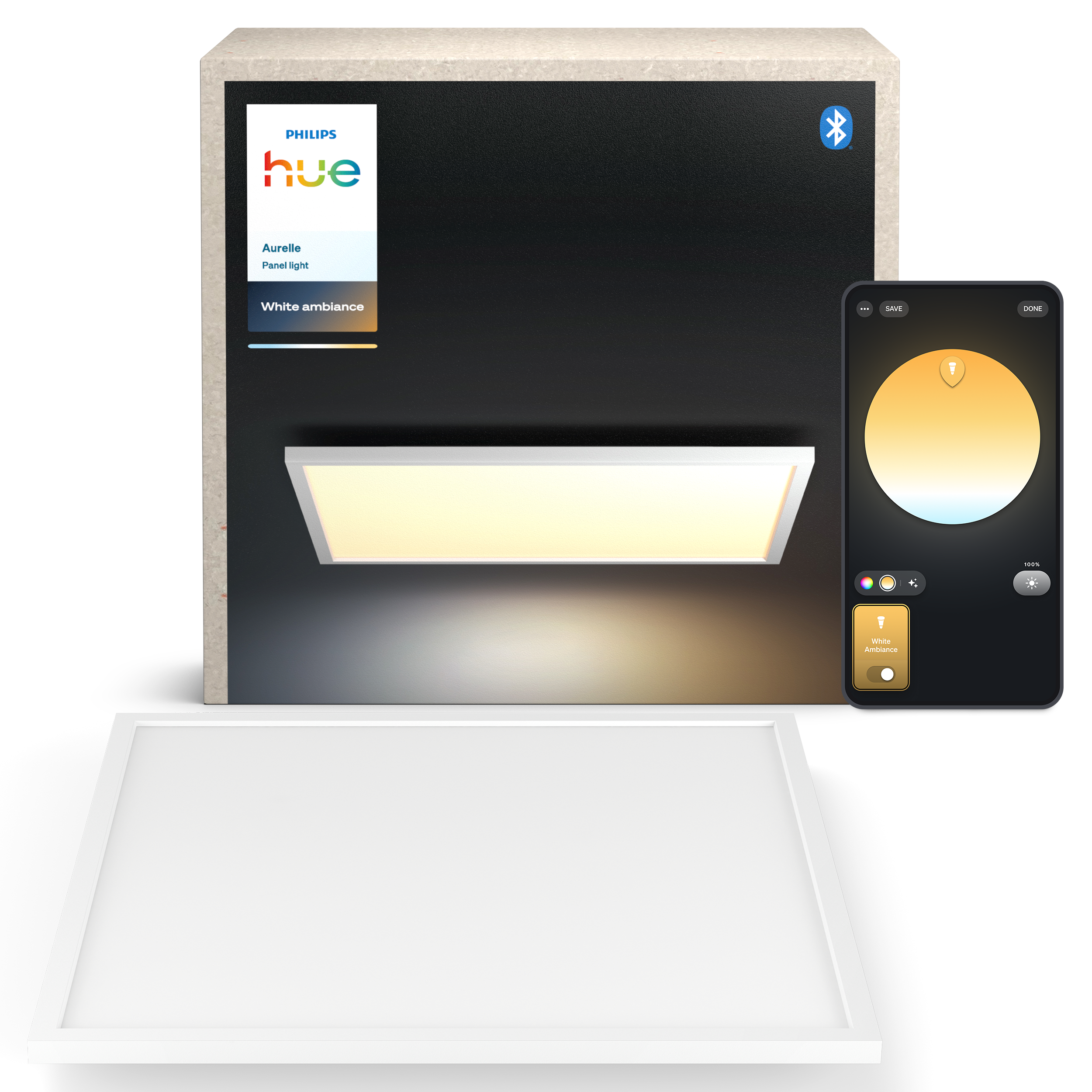 Philips Hue Aurelle Panel Square XL White - Smart Home