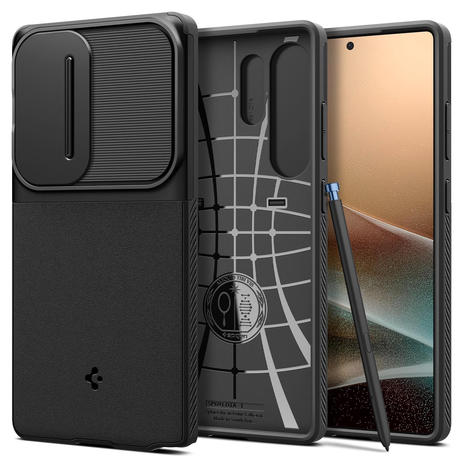 Spigen Optik Armor - Black - Samsung Galaxy S25 Ultra - Handys Cover Cases