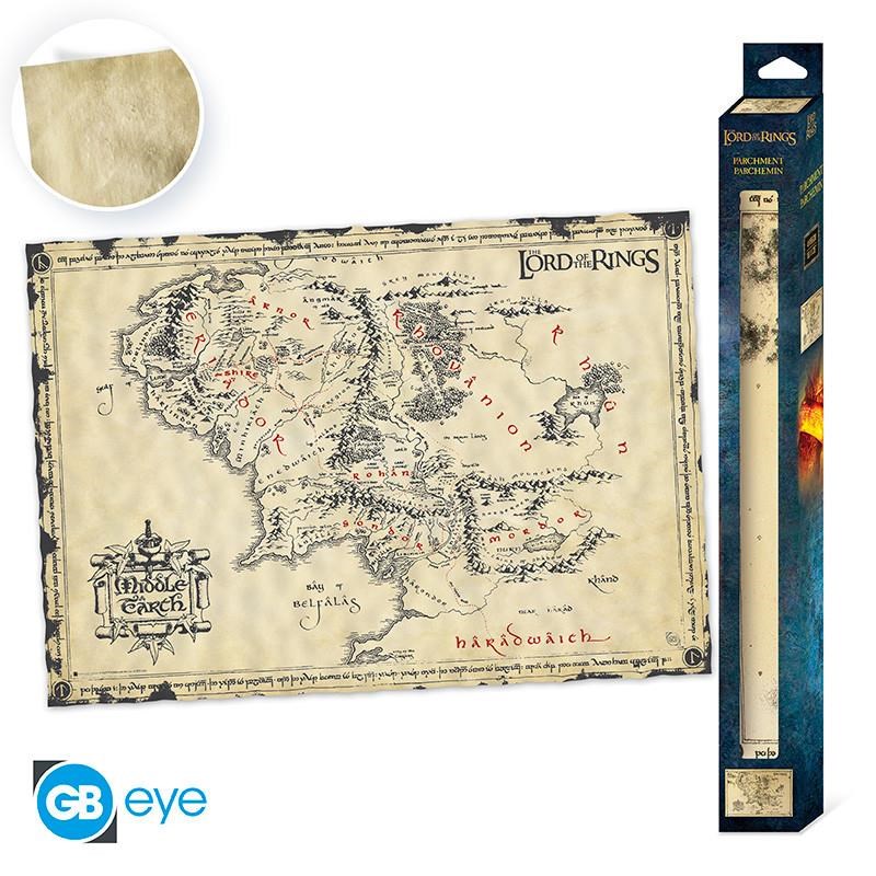 Abystyle - The Lord OF The Rings Parchment Poster Middle Earth - Plakat - Merchandise Gbydco604