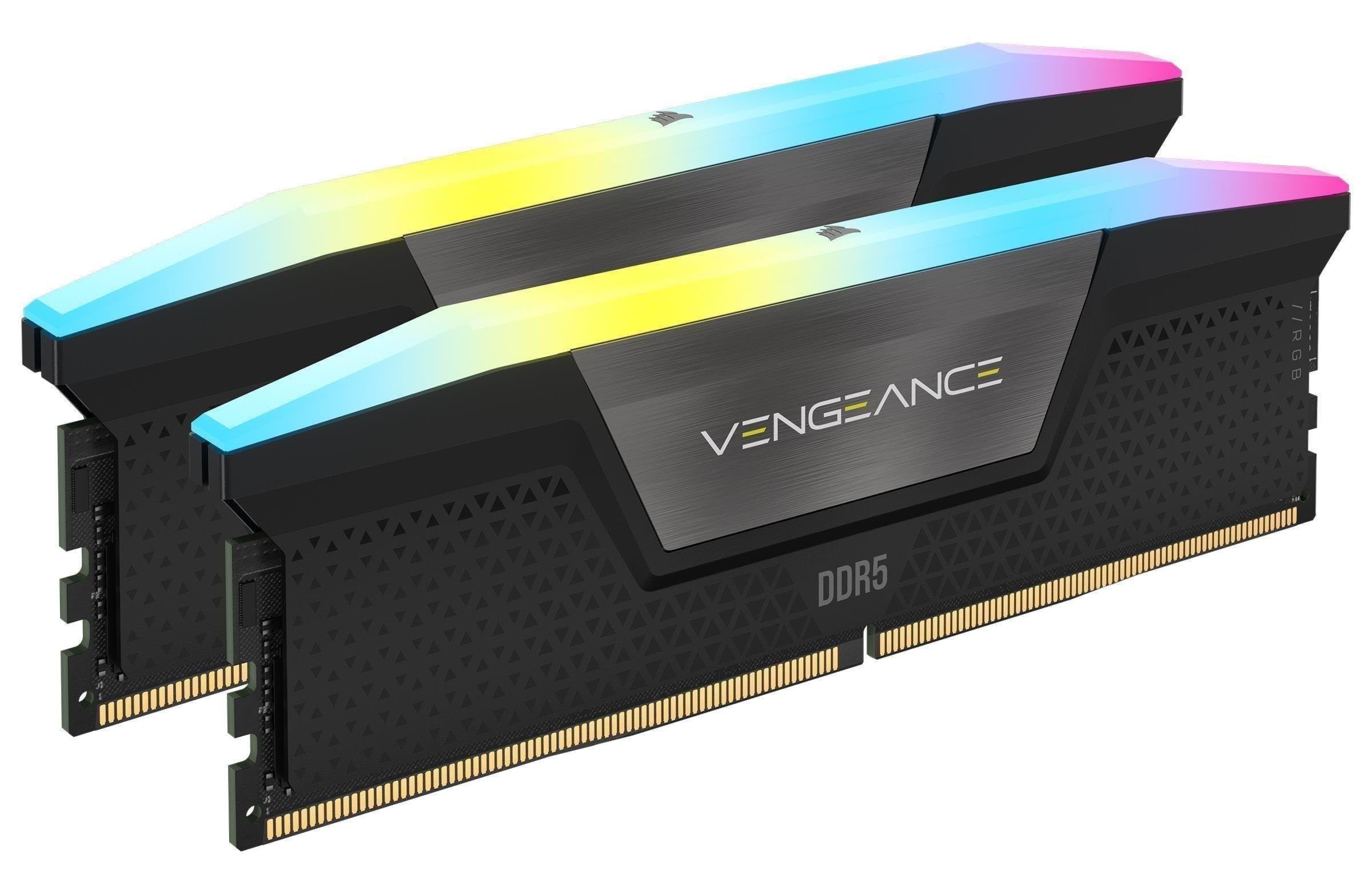 Corsair Vengeance Rgb Ddr5-5200 - 16gb - Cl40 - Dual Channel (2 Pcs) - Intel Xmp - Black With Rgb - Ram Schwarz Mit Rgb Cmh16gx5m2b5200c40