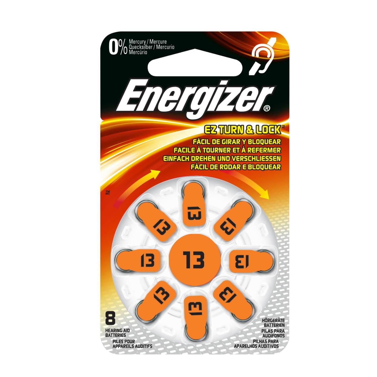 Energizer Hearing Aid Battery Zinc Air 13 - 8 Pack - Batterien Und Akkus