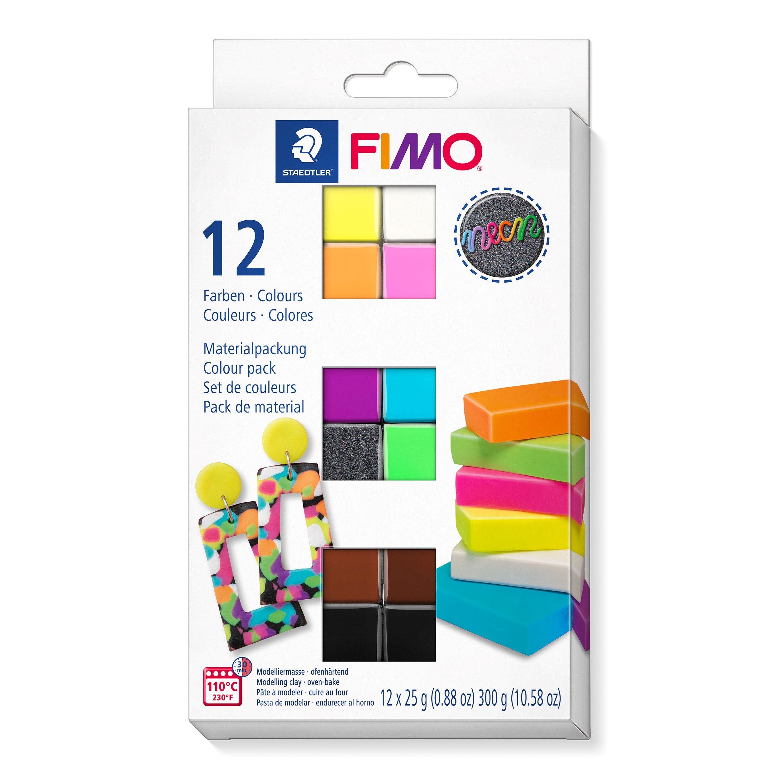Staedtler Set Mod. Clay Fimo Effect Neon MP - Hobby Zubehoer 8013 C12-3