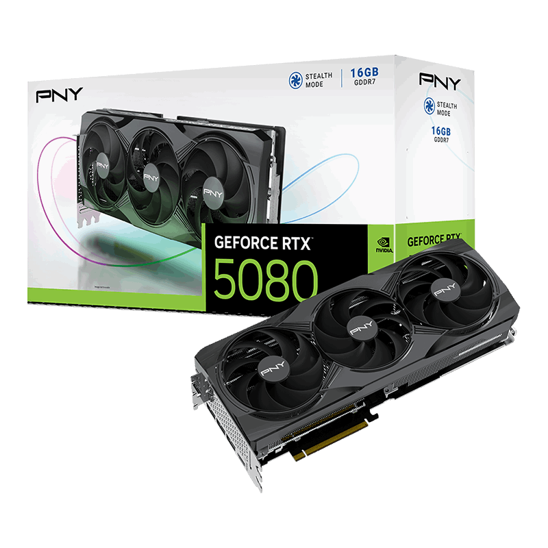 Pny Geforce Rtx 5080 Triple Fan - 16gb Gddr7 Ram - Grafikkarte Schwarz Vcg508016tfxpb1