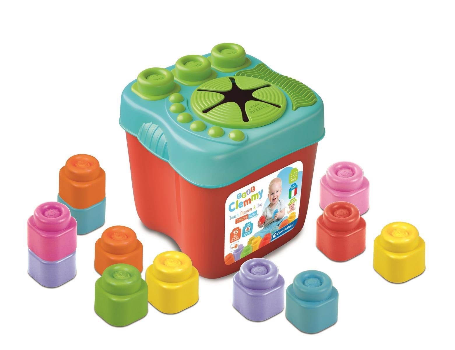 Clementoni Soft Clemmy Sensorial Bucket - Baby Spielzeug 17807
