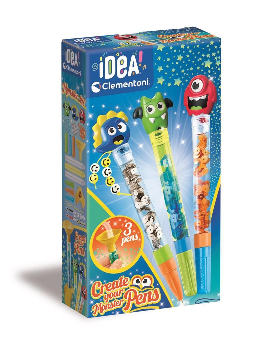 Clementoni Create Your Pens 3-pack Monster - Kreativ Spiele 18833