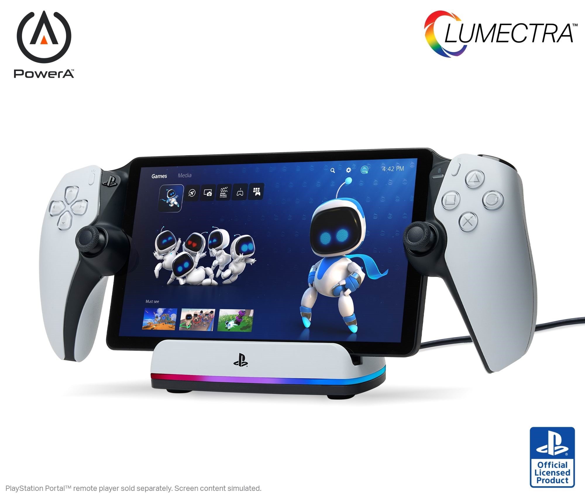 Powera Ladestation Für Playstation Portal Remote Player Mit Lumectra - Playstation Portal - Gaming Zubehoer