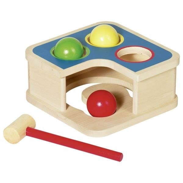 Goki Wooden Hammer Bench With Ball - Baby Spielzeug