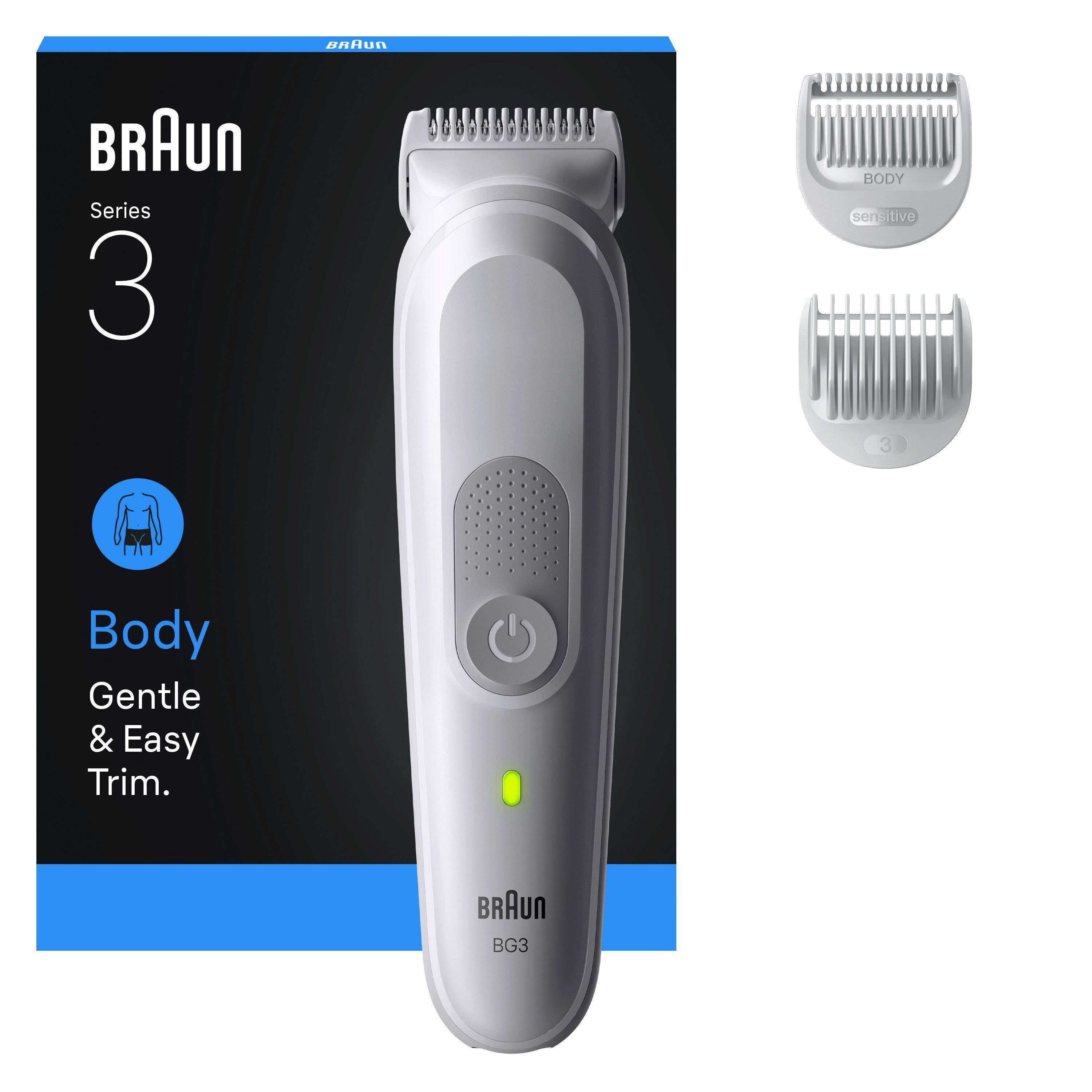 Braun Body Trimmer Styler BG 3530 - Gentle Grey - Haarschneidegeraete