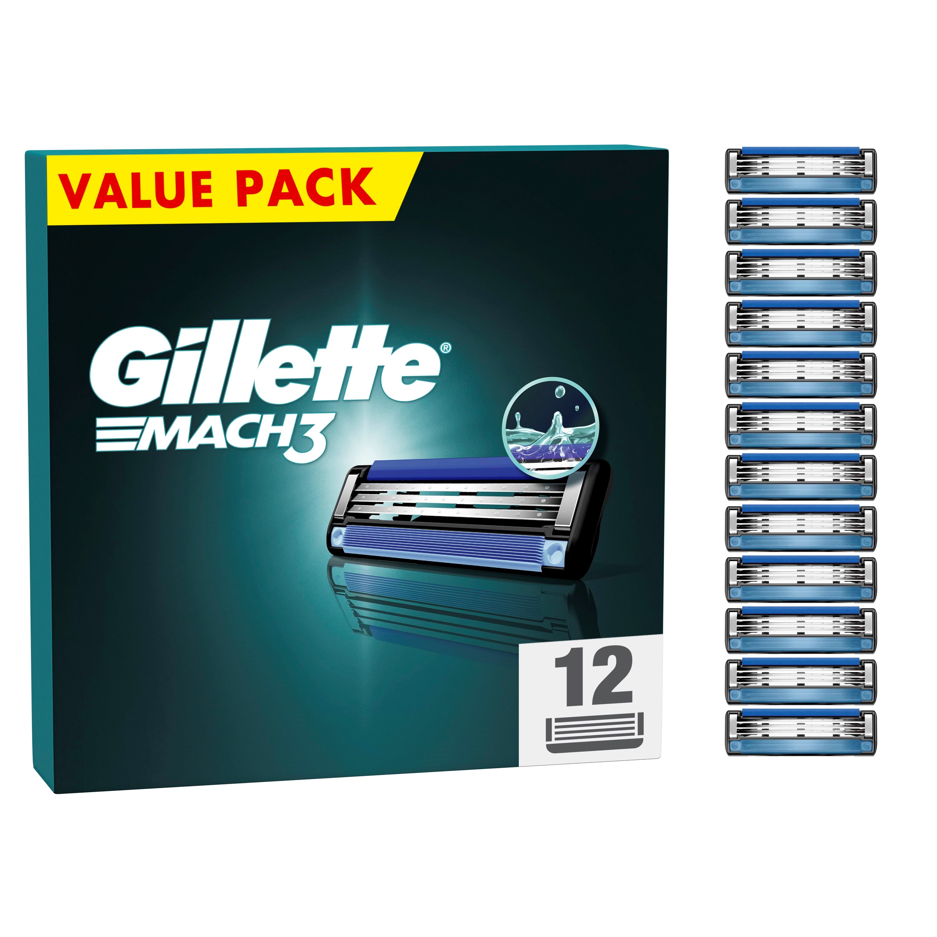 Gillette Mach3 Base 12 Pcs - Rasierausstattung