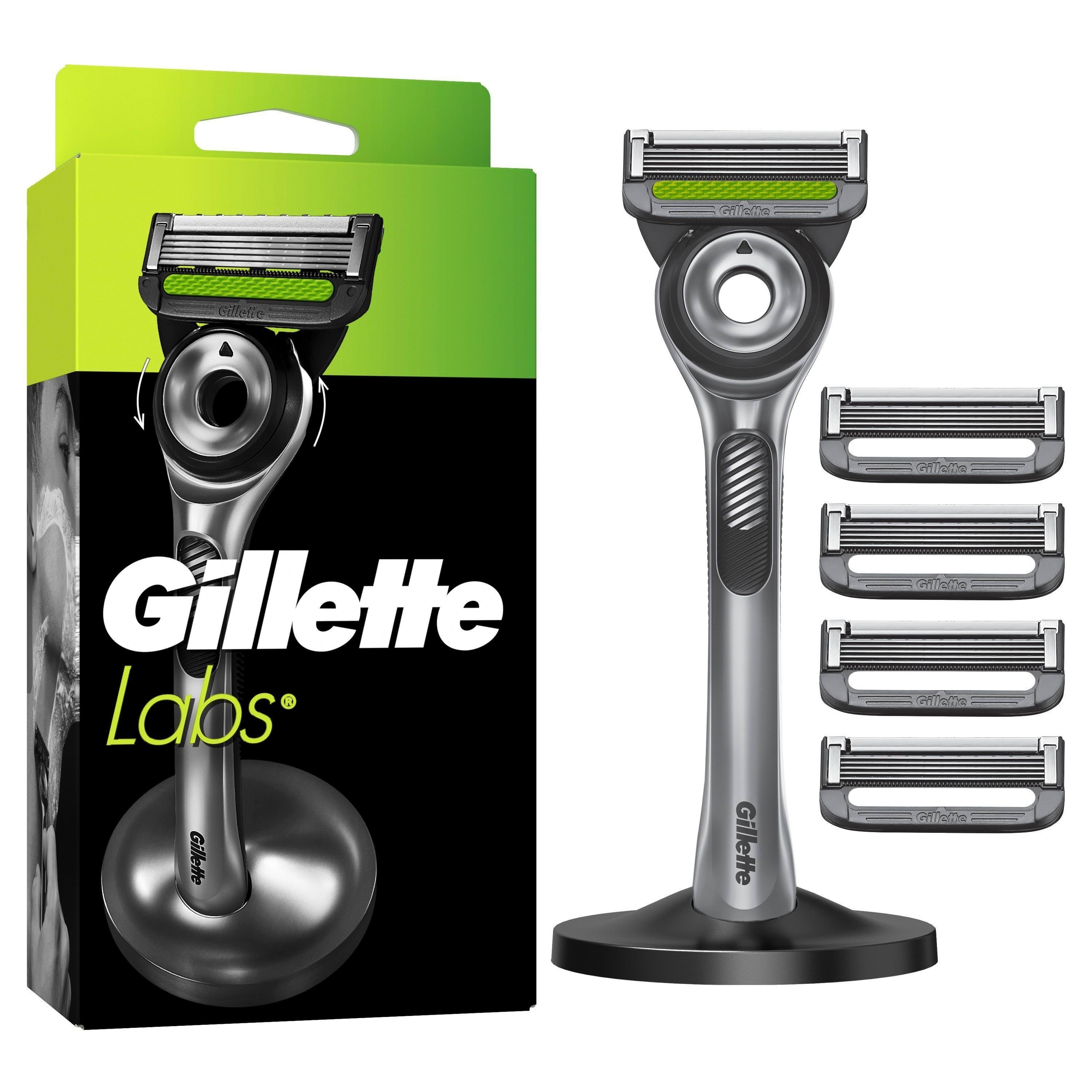 Gillette Labs Razor 5 Blades + Stand Silver - Rasierausstattung 8700216674508