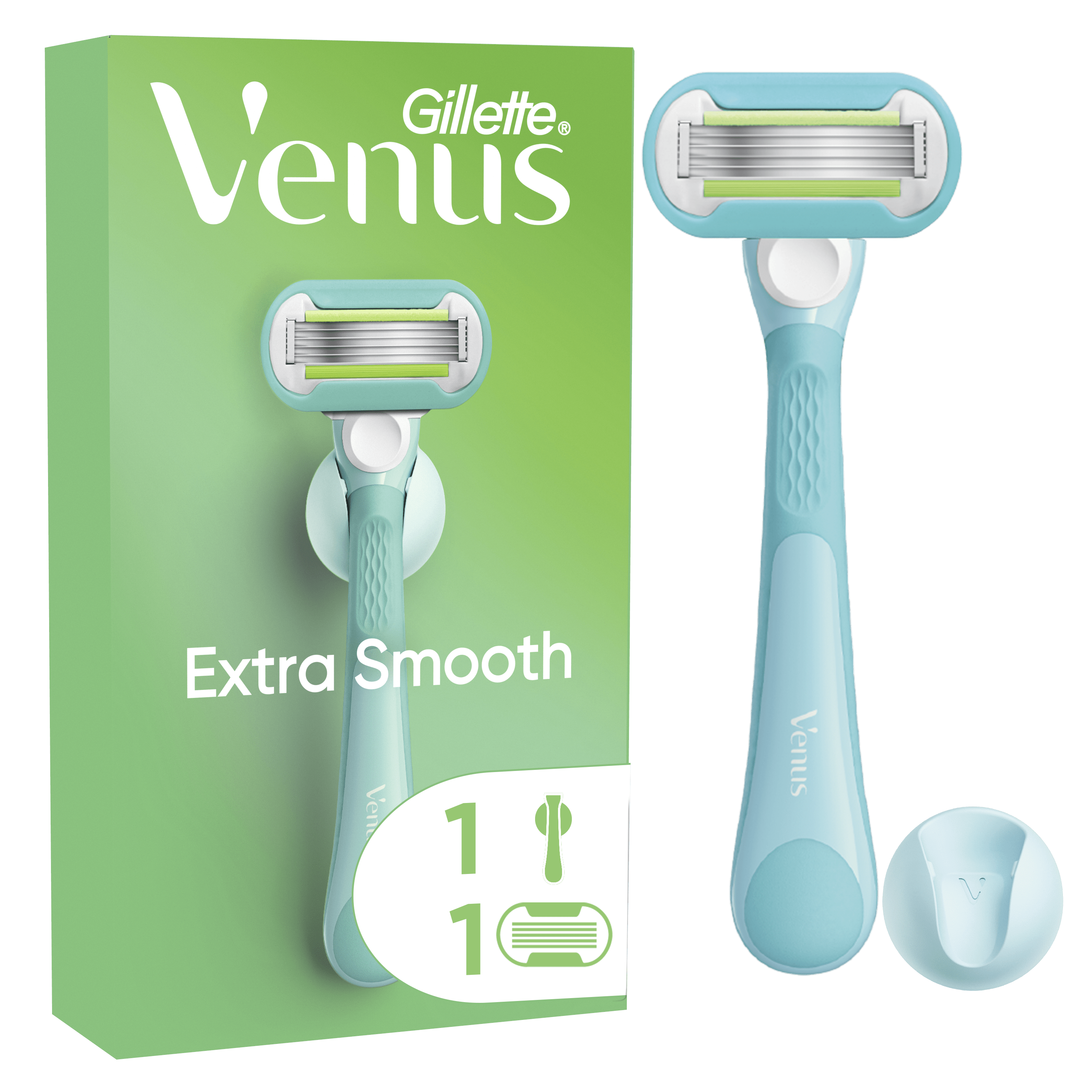 Gillette-venus Extra Smooth Handle + 1 Refill + 1 Holder - Rasierausstattung