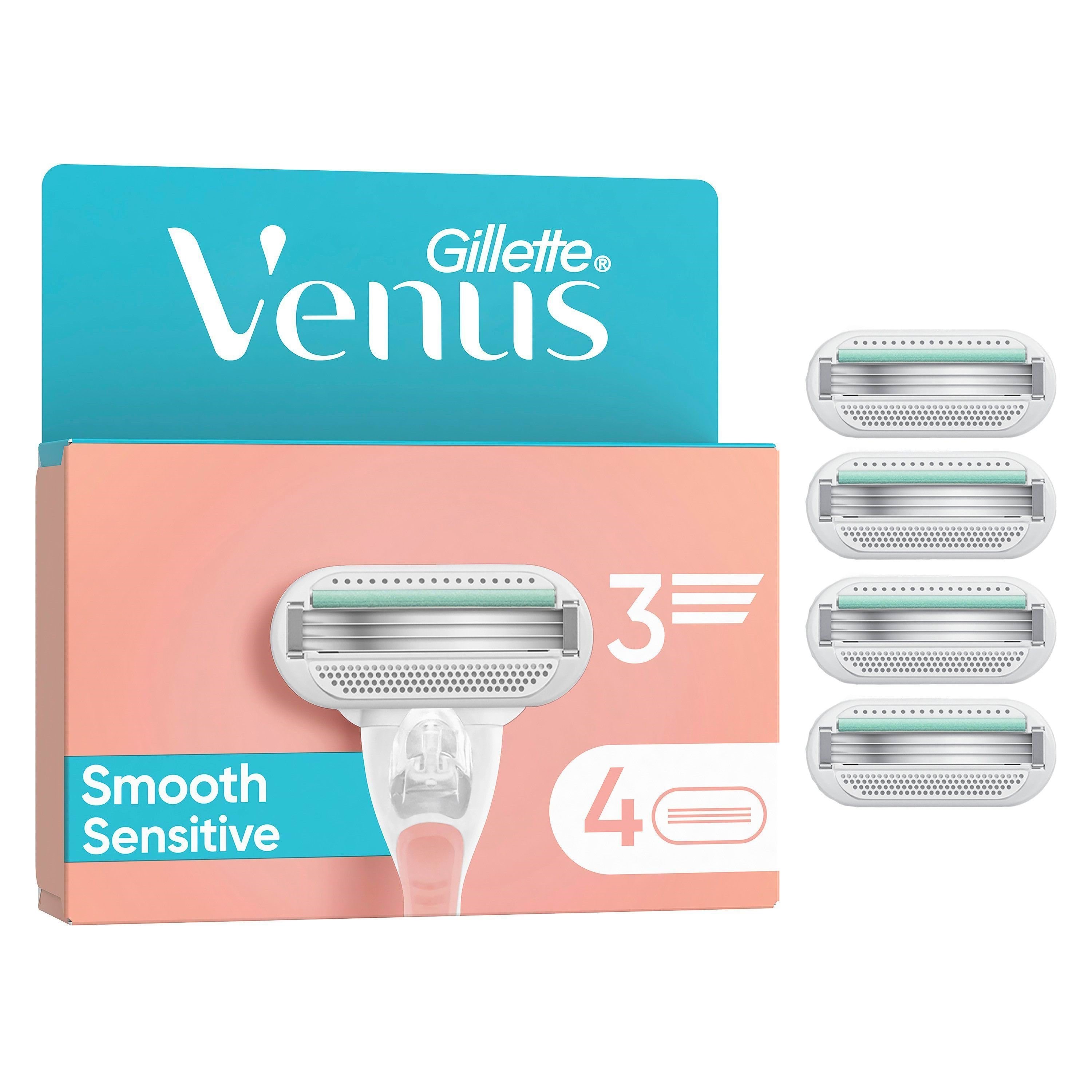 Gillette-venus Smooth Sensitiv Pink - 4 Pcs - Rasierausstattung 8700216720403