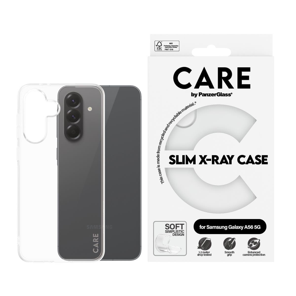 Care by Panzerglass Fashionable Case Transparent X-ray Soft Basic Samsung Galaxy A56 5G - Handys Cover Cases