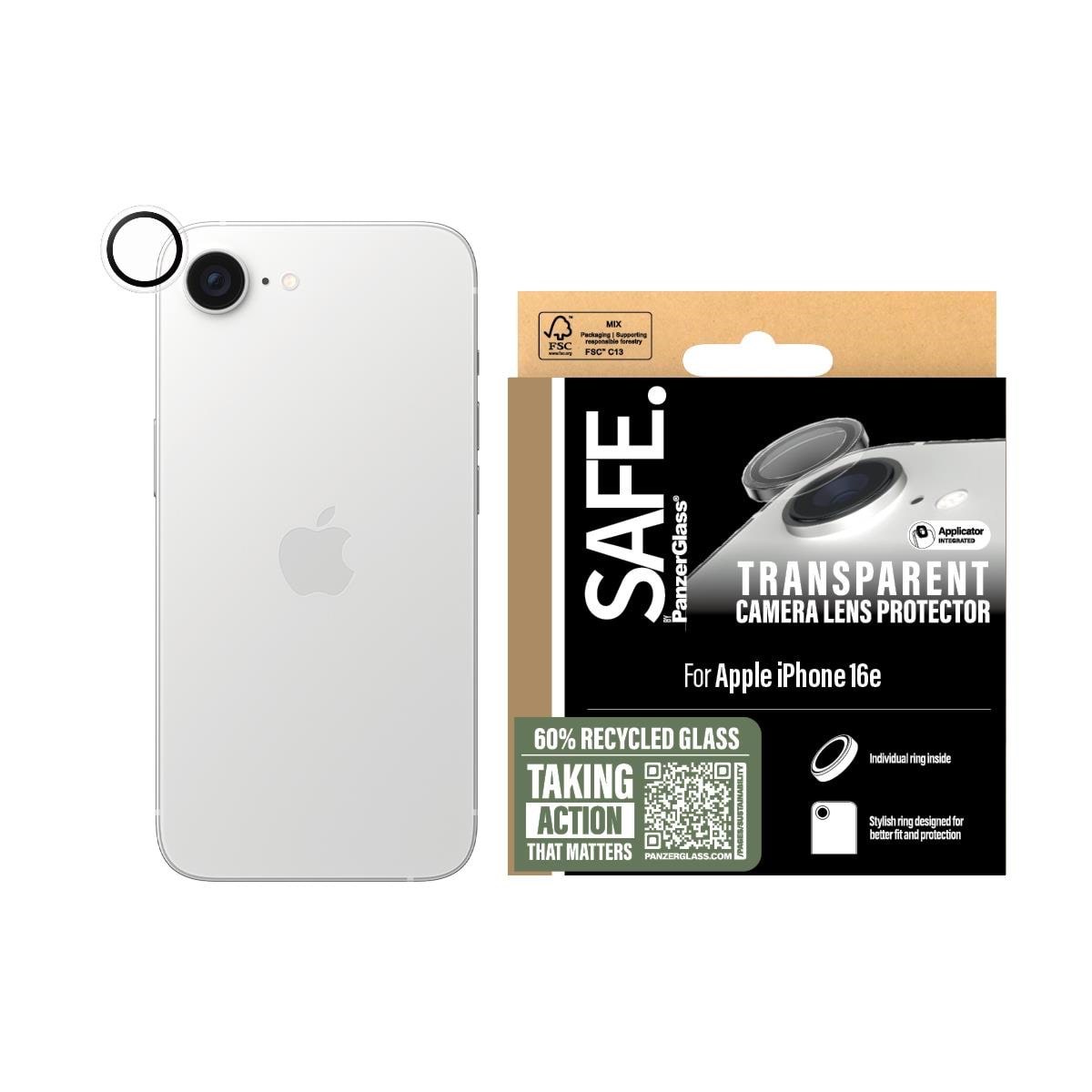 Safe by Panzerglass Camera Lens Protector Transparent Iphone 17e | 16e - Handys Schutzfolie