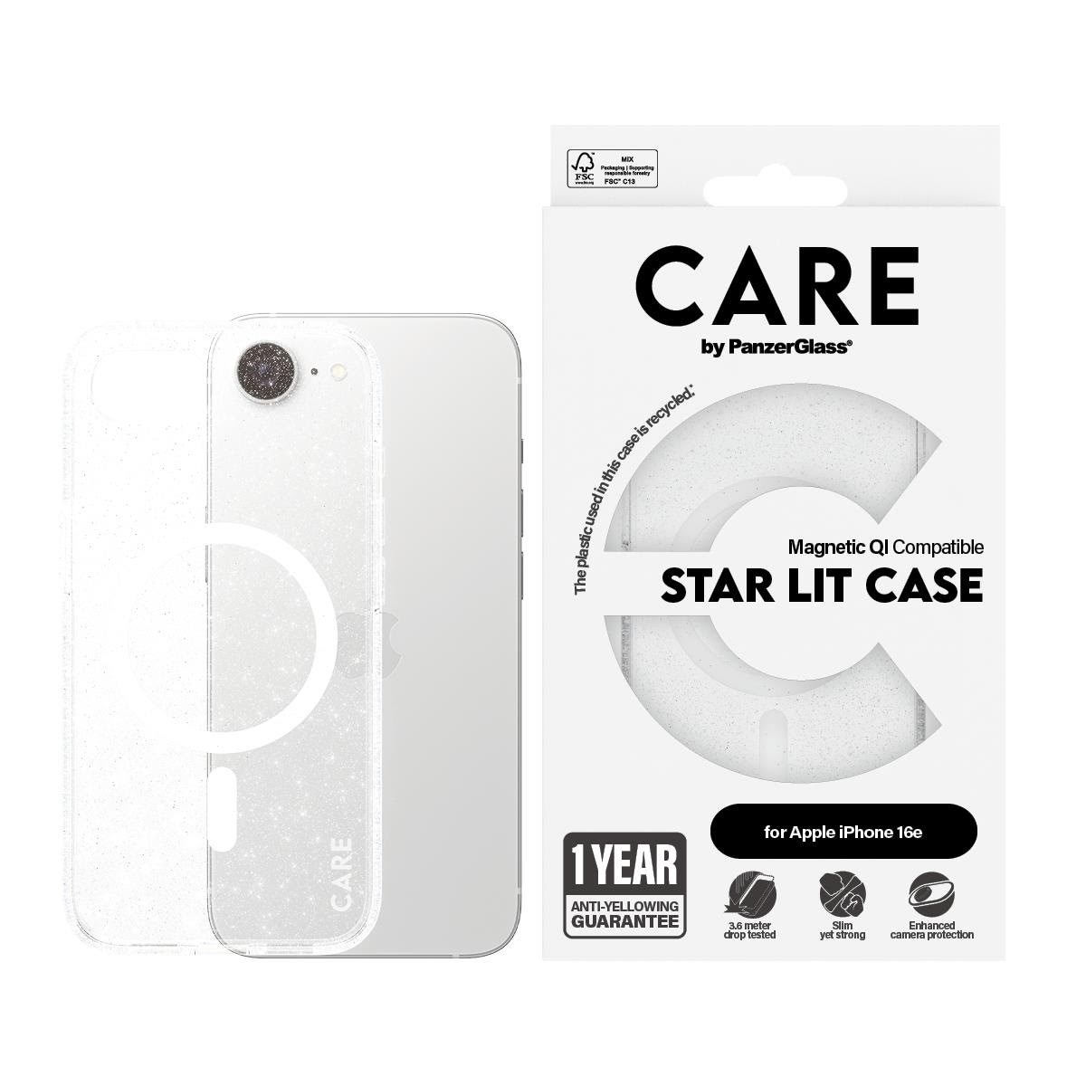 Care by Panzerglass Urban Combat Case Star Lit w. White Qi Compatible Iphone 17e | 16e - Handys Cover Cases