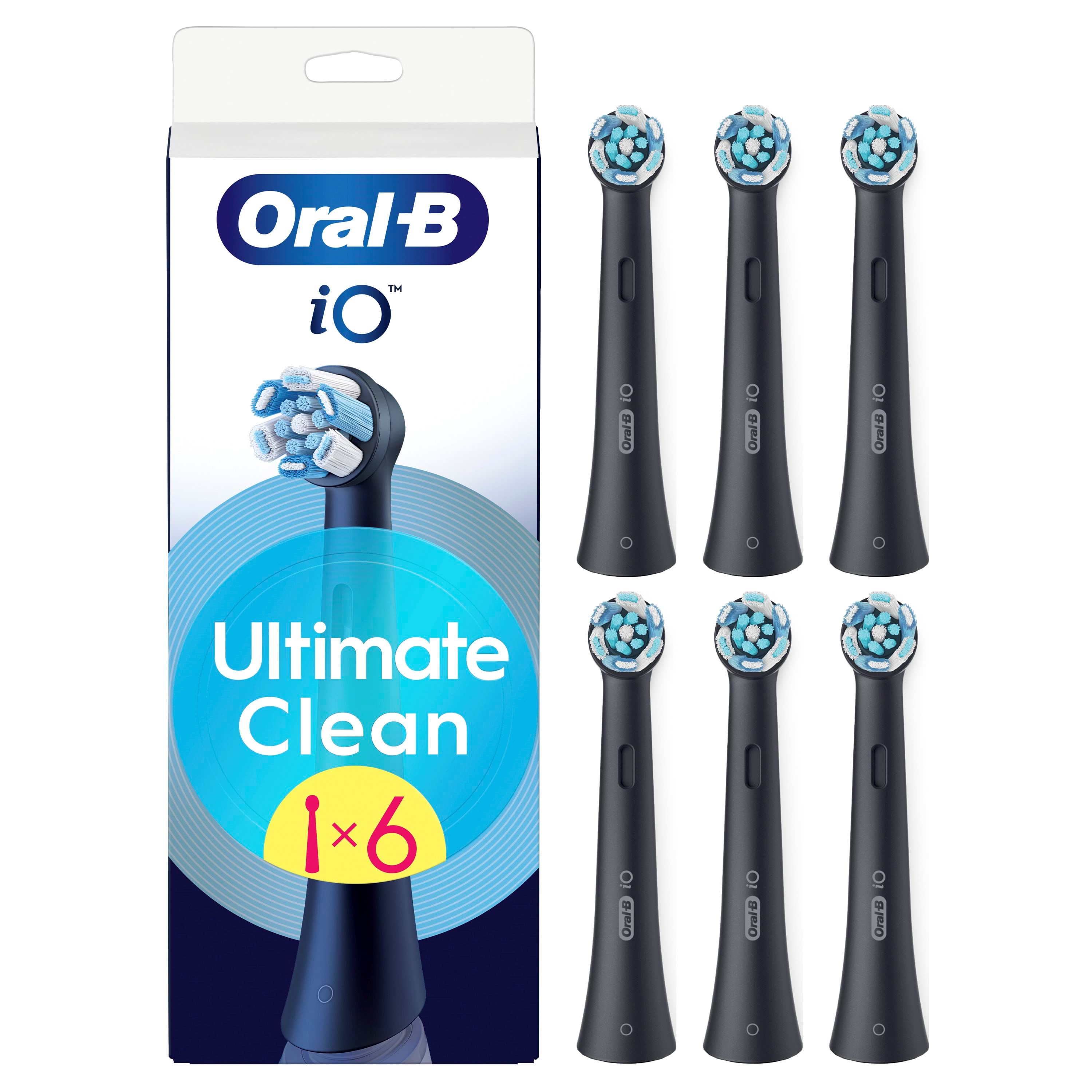 Oral-b Bürstenköpfe iO Ultimate Clean Black - 6 Pcs - Elektrische Zahnbuersten 8700216195522