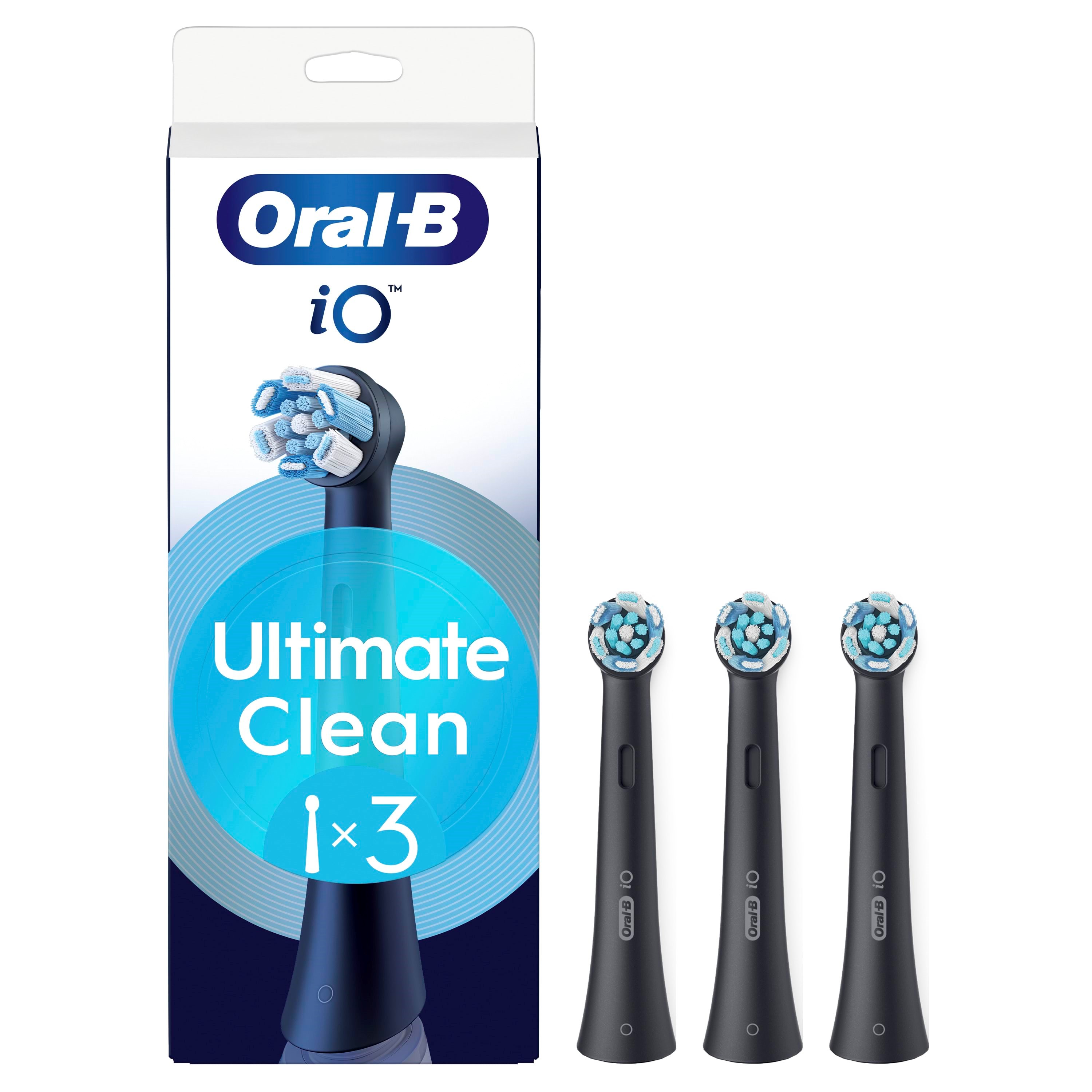 Oral-b Bürstenköpfe iO Ultimate Clean Black - 3 Pcs - Elektrische Zahnbuersten