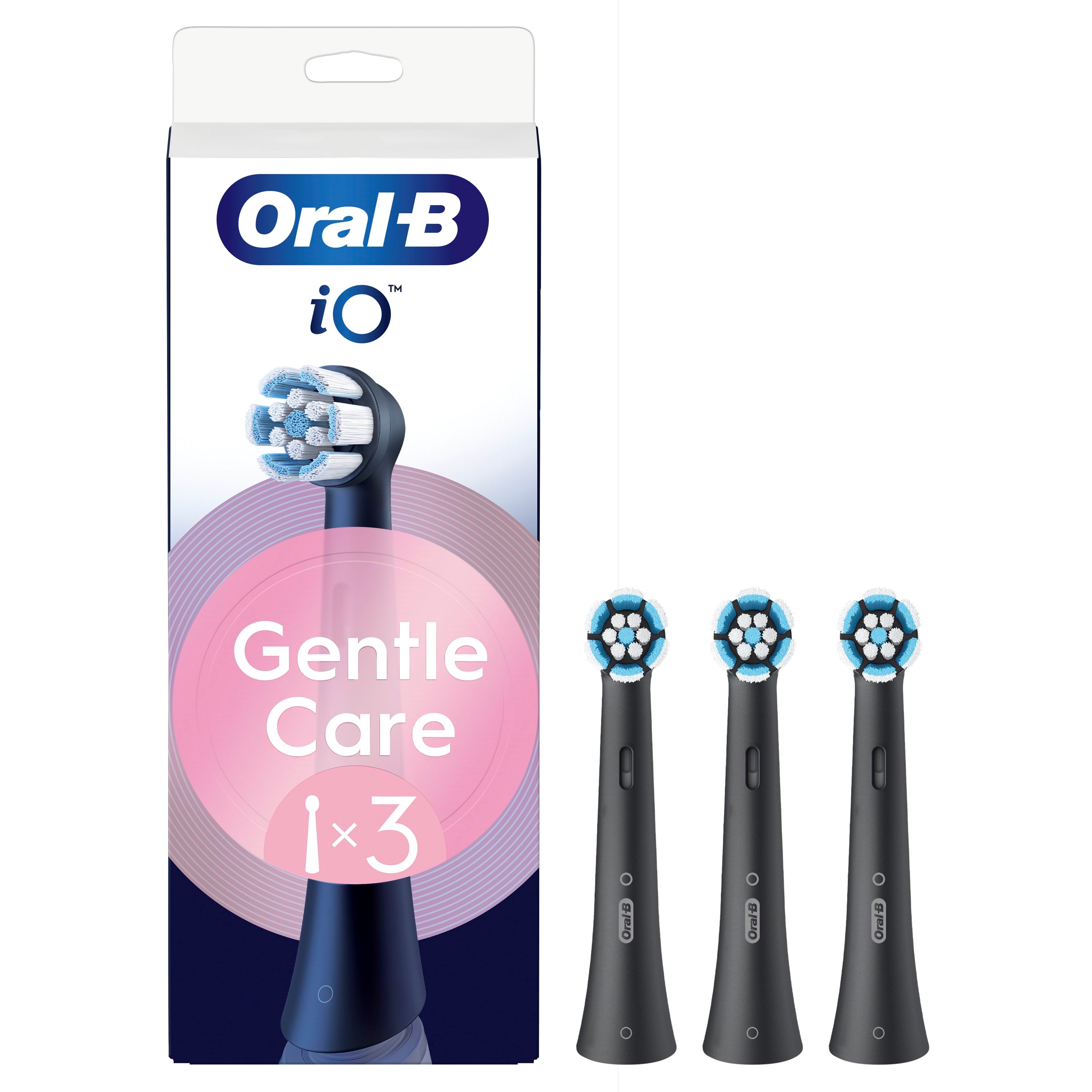Oral-b Bürstenköpfe iO Gentle Care Black - 3 Pcs - Elektrische Zahnbuersten 8700216456968