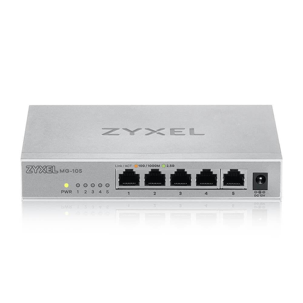 Zyxel Xmg-105 5-port 2.5G Unmanaged Switch With 10g Uplink - Switches