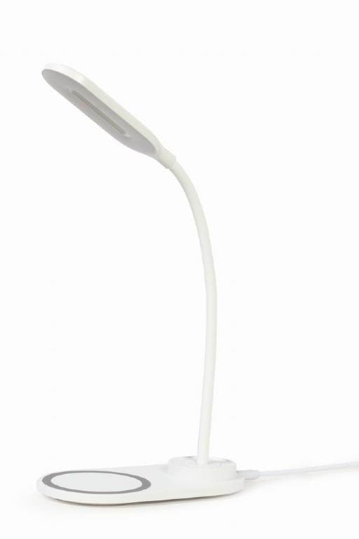 Gembird Desk Lamp With Wireless Charger - White - Einrichtung Ta-wpc10-led-01-w