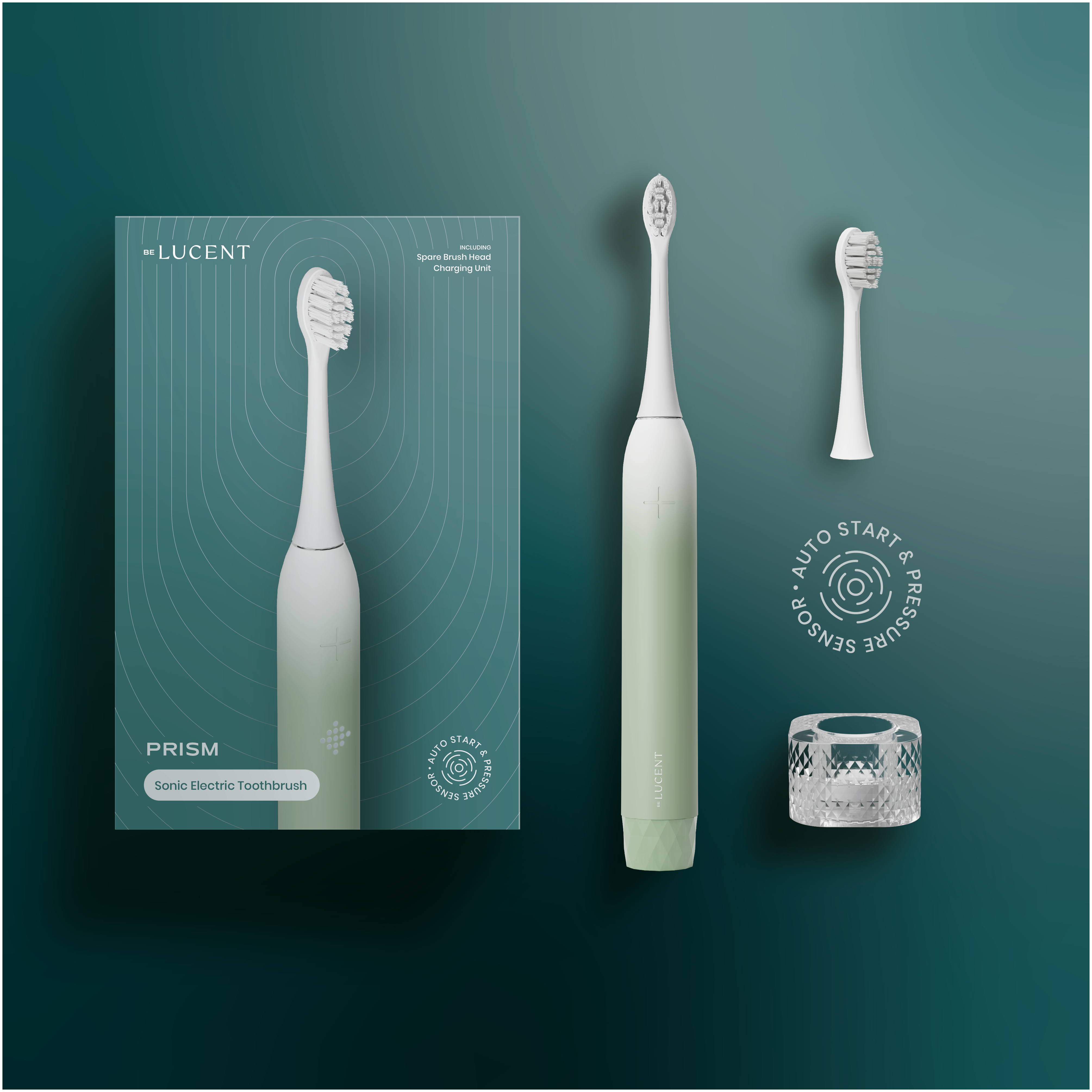Be Lucent Elektrische Zahnbürste Prism Mint Green - Elektrische Zahnbuersten 10411