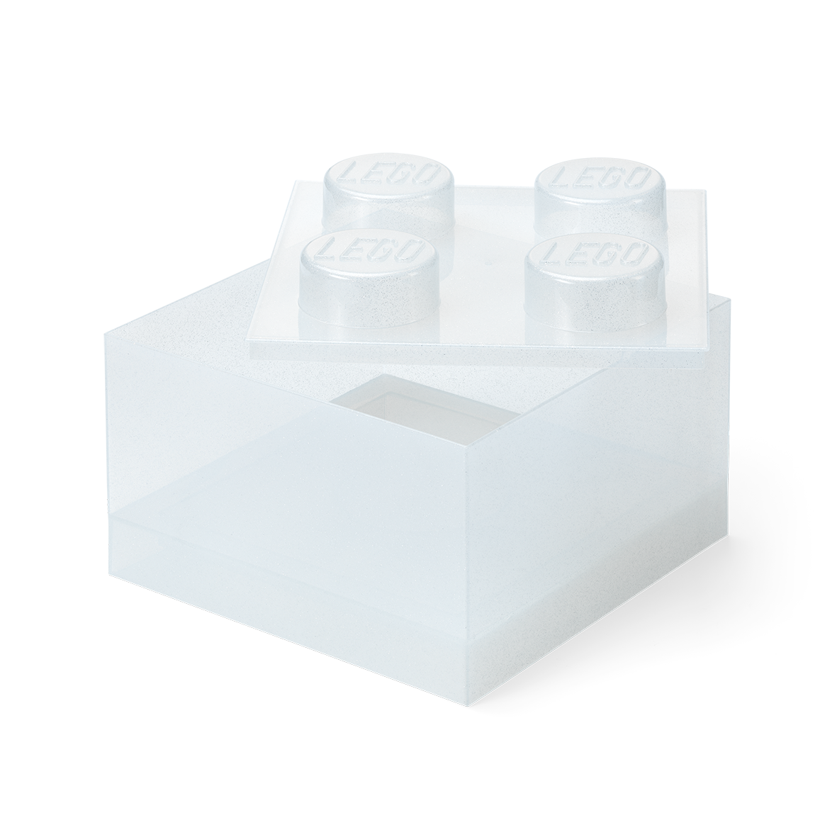 Lego Storage Brick 4 Top Lid Glitter Translucent - Kinderzimmer 40090803