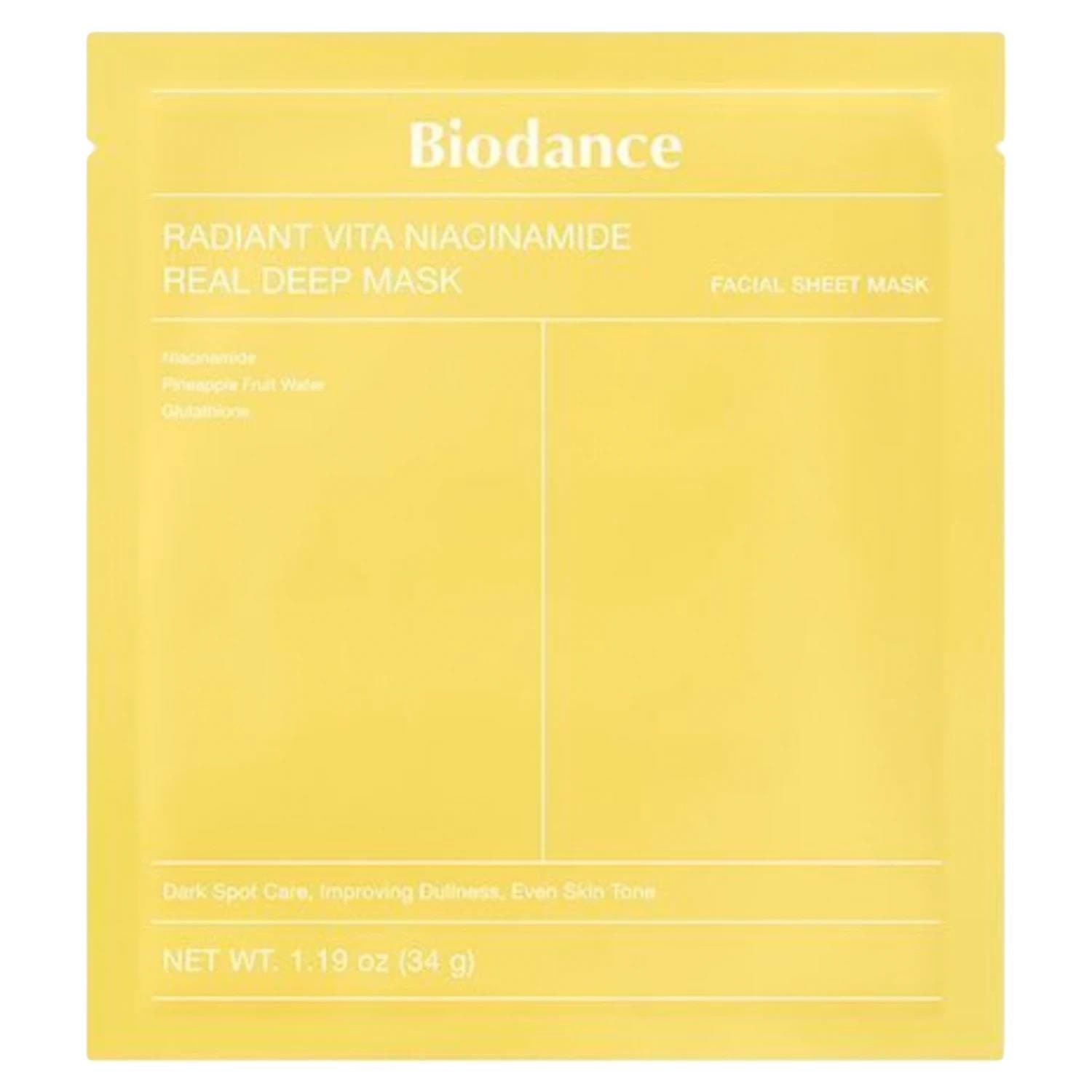 Biodance Radiant Vita Niacinamide Real Deep Mask 4 Pcs - Gesichtspflege 8809937361466