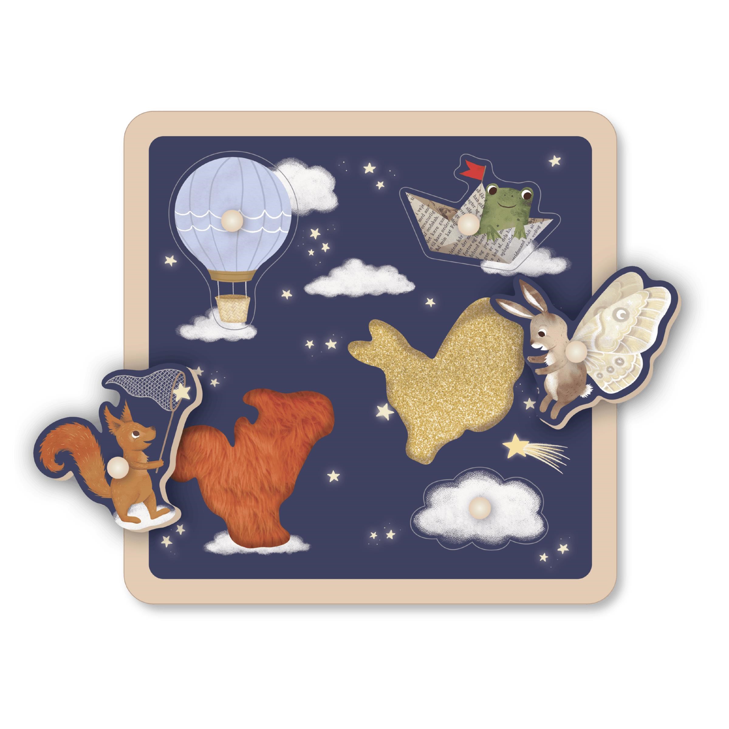 Filibabba Sensorisches Formenpuzzle Aus Holz - Little Adventurers - Baby Spielzeug Fi-03828
