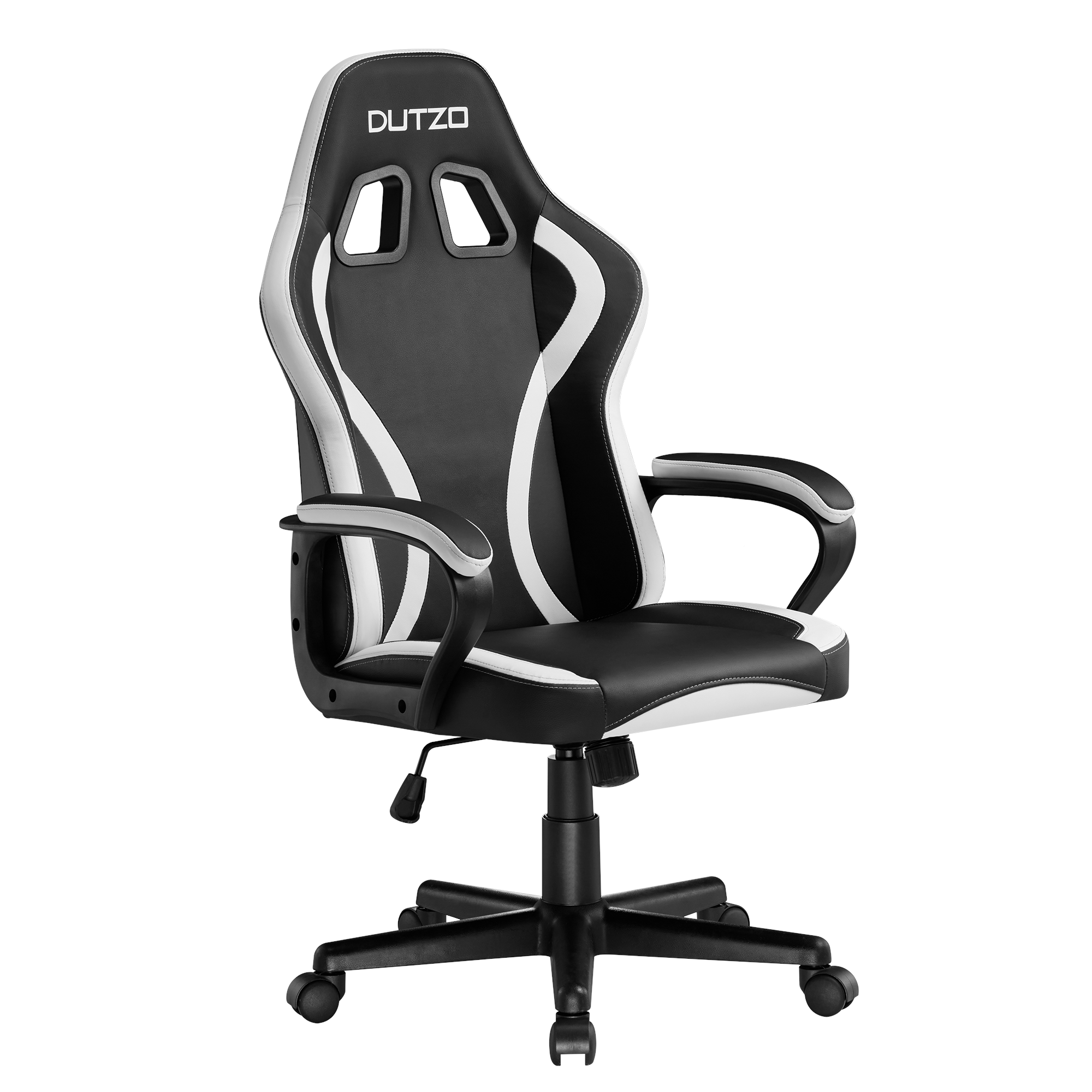 Dutzo Dash Junior Gaming Stuhl - Schwarz / Weiß - Pu-leder - Bis zu 110 kg - Gaming Stuehle Dgc-dash-bw