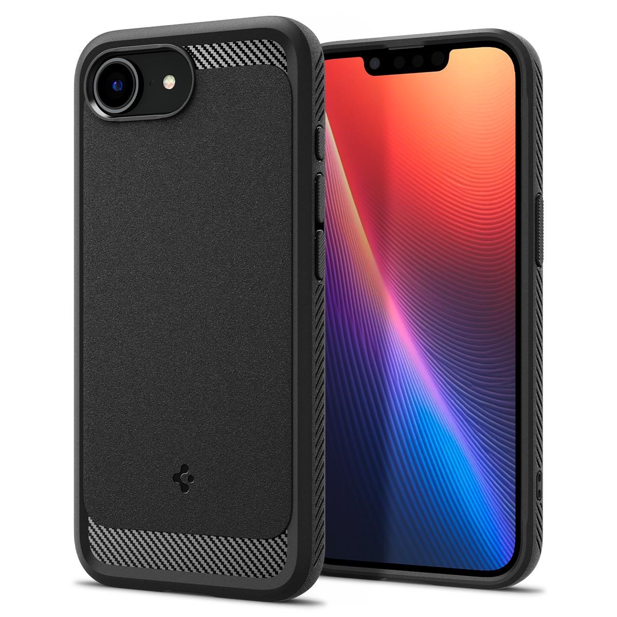 Spigen Rugged Armor Magsafe - Matte Black - Iphone 17e/16e - Handys Cover Cases Acs09152