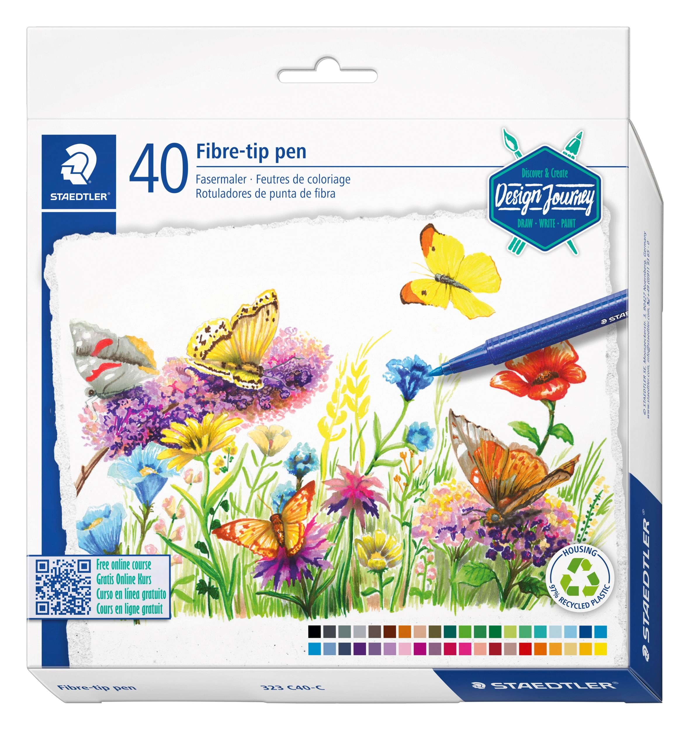 Staedtler Triplus Color Rpp 40 Pcs Cardboard Box Assorted Colours - Utensilien Zum Schreiben Und Zeichnen 323 C40-c