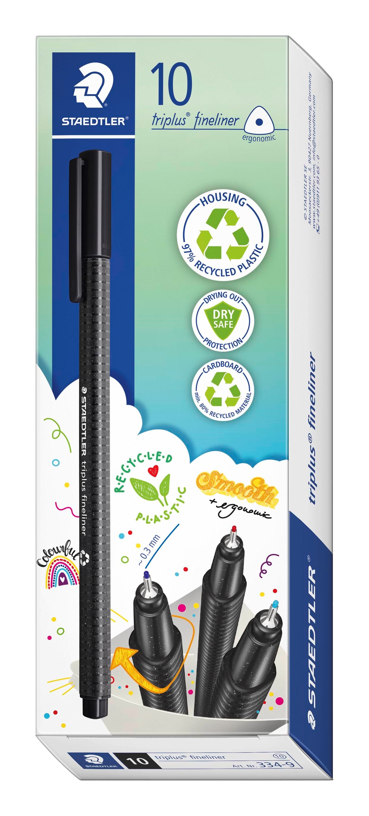 Staedtler Fineliner Triplus Rpp.10 Pcs Brown - Utensilien Zum Schreiben Und Zeichnen 334-76