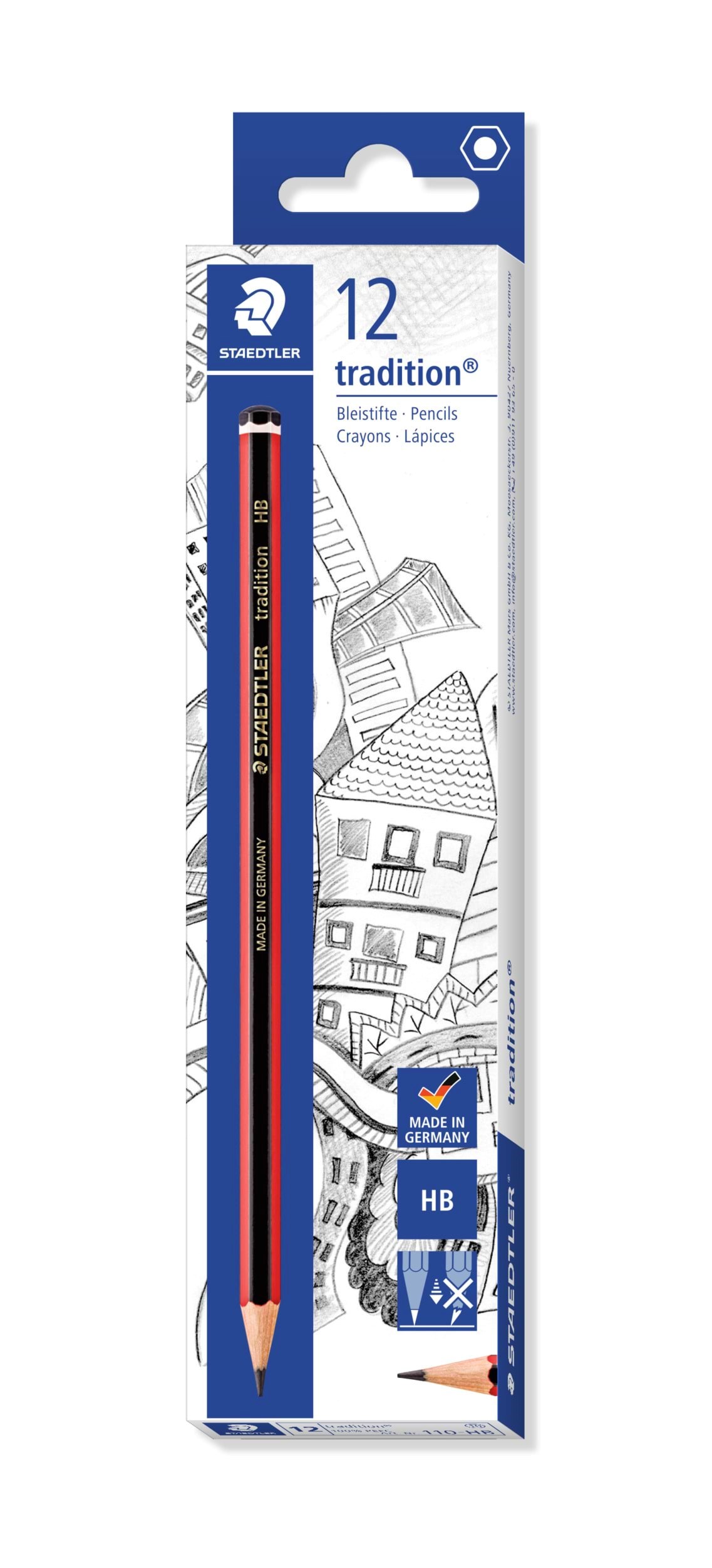 Staedtler Pencil Tradition HB 12 Pcs. - Utensilien Zum Schreiben Und Zeichnen 110-hb