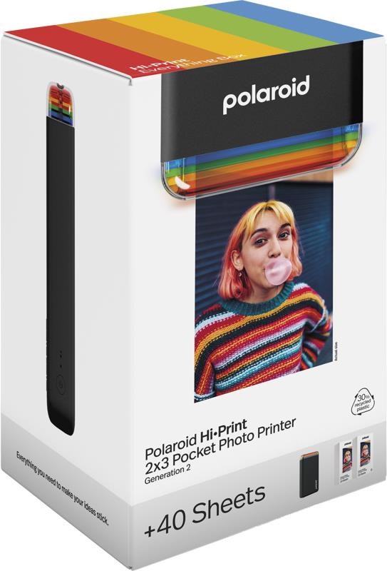 Polaroid Hi-print 2x3 Gen 2 Pocket Photo Drucker Everything Box - Black - Drucker- Drucker