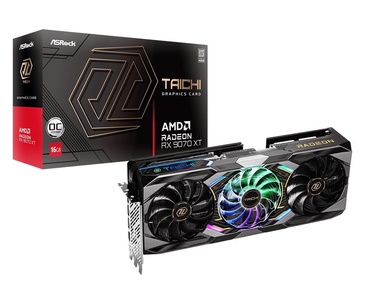 Asrock Radeon RX 9070 XT Taichi OC - 16gb Gddr6 Ram - Grafikkarte