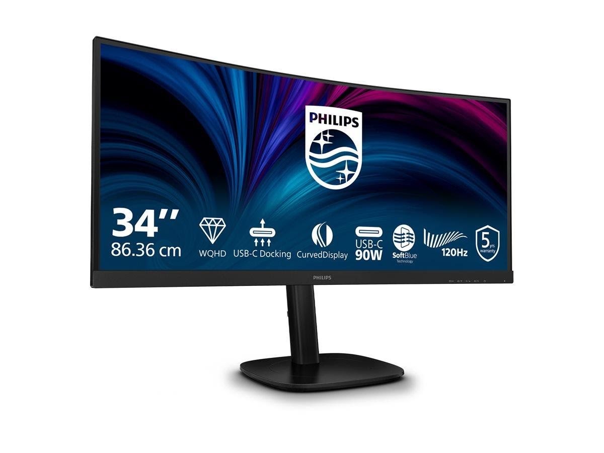 34" Philips 34b2u3600c - 3440x1440 (Uwqhd) - 120hz - VA - Kvm Switch - Bildschirm Black 34b2u3600c/00