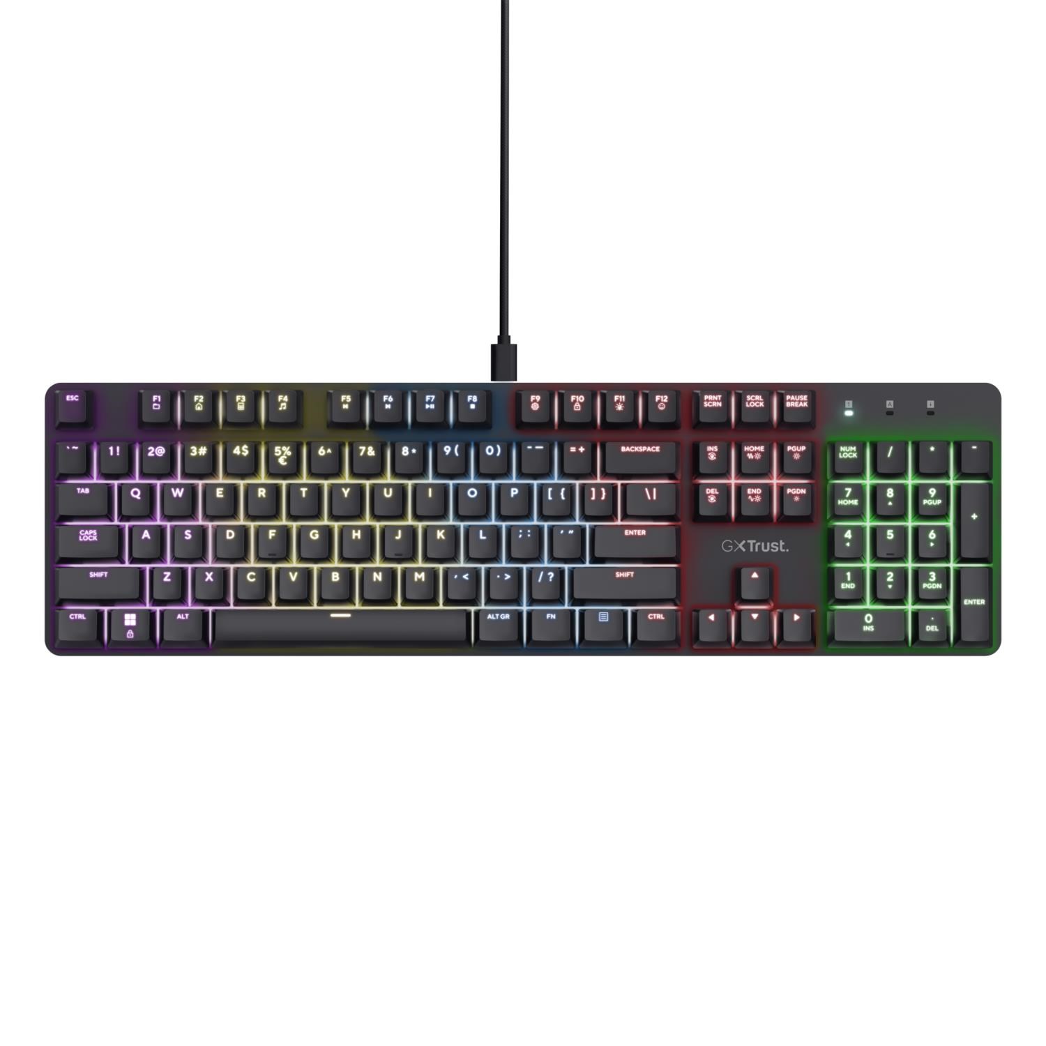Trust Gxt871 Zora Mechanical - Gaming Tastatur - Nordic Iso - Tastaturen