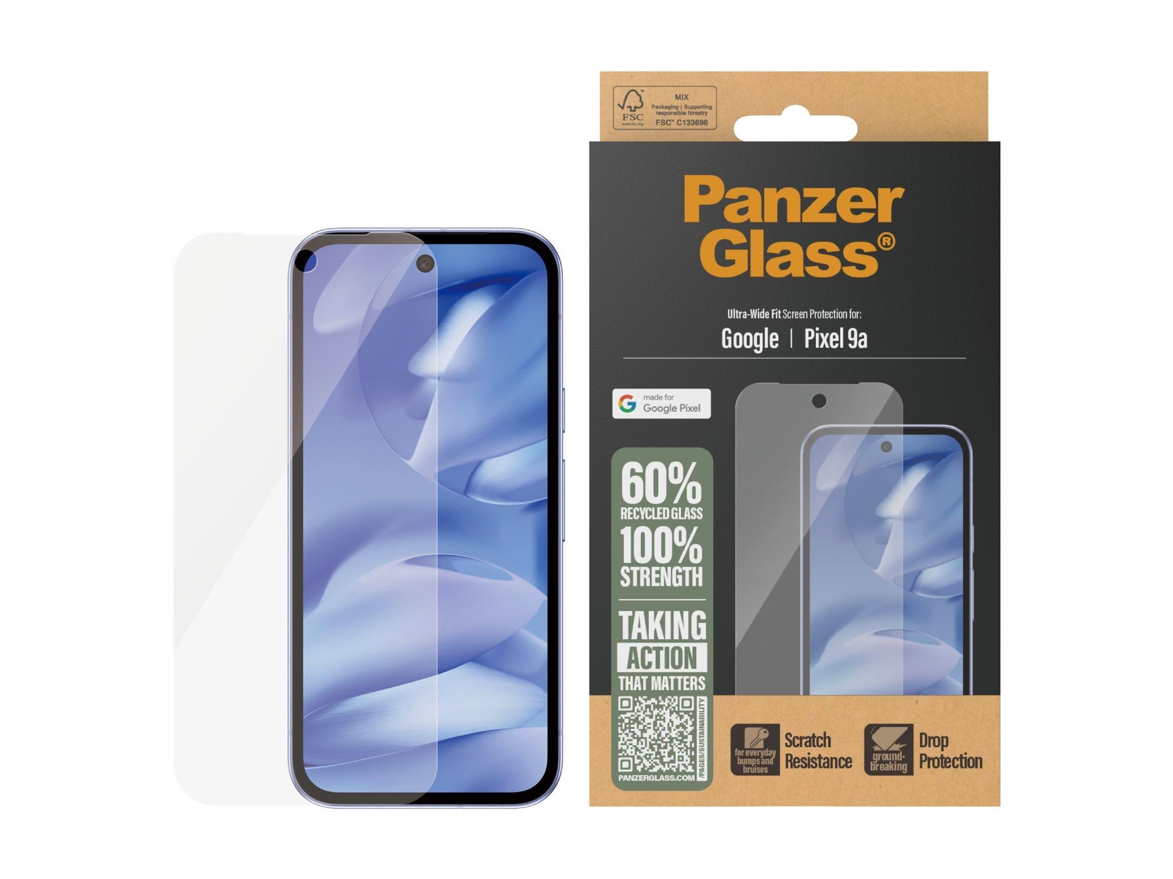 Panzerglass Screen Protector Google Pixel 9a | Ultra-wide Fit - Handys Schutzfolie