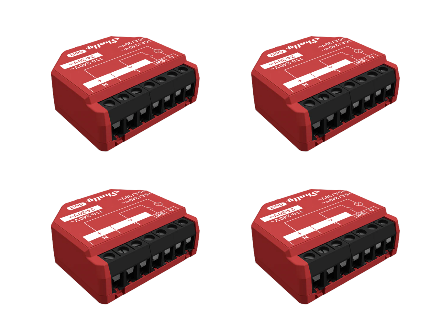 Shelly 1pm Gen3 - 4 Pack - Smart Home