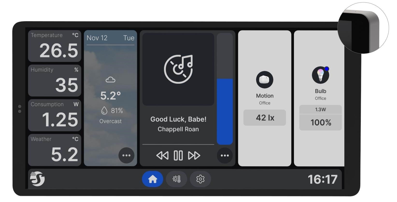 Shelly Wall Display X2 Silver - Wifi Touch Screen - Smart Home