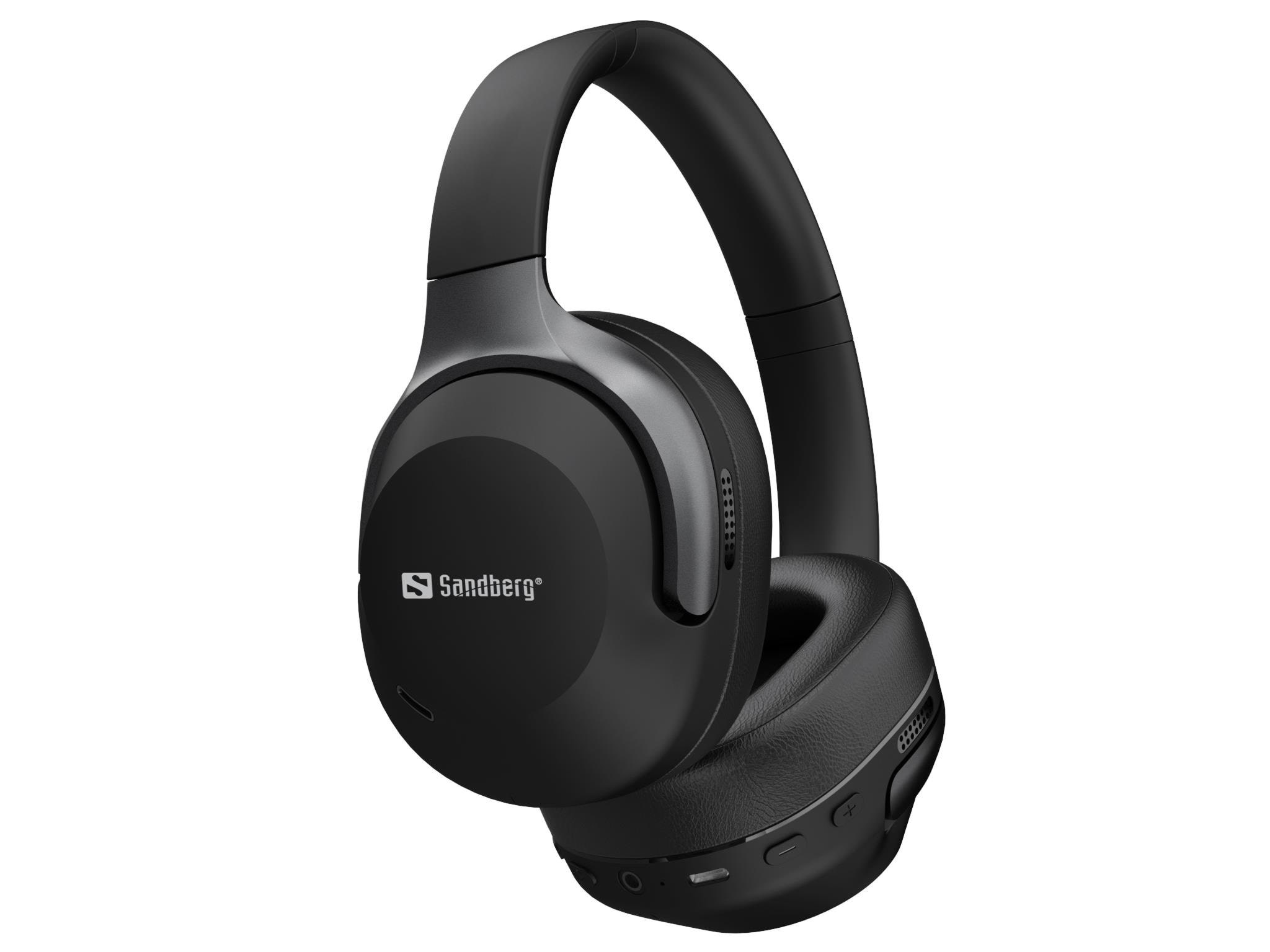 Kopfhörer - Sandberg Wireless Travel Headset Anc - Kopfhoerer/headsets Schwarz 126-53