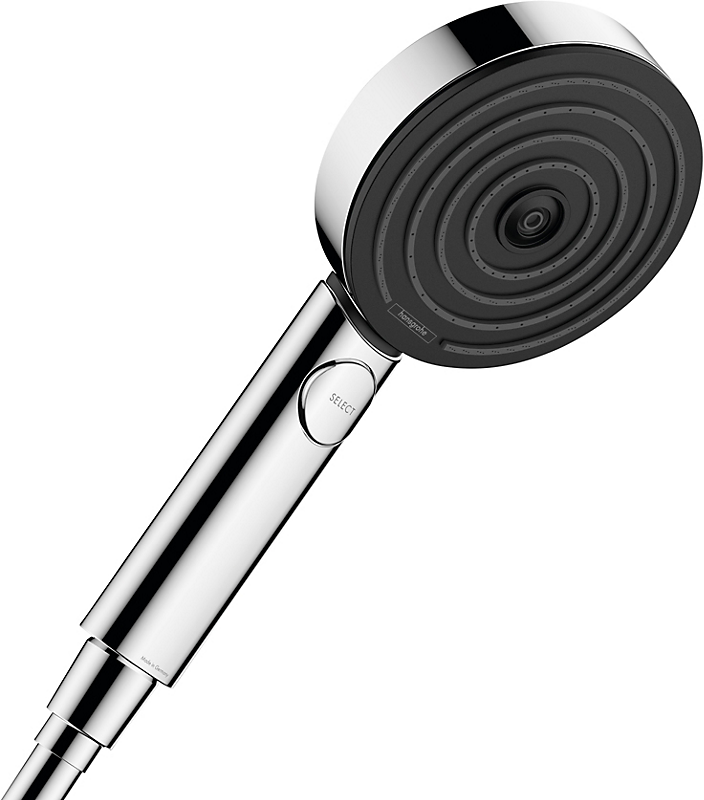 Hansgrohe Pulsify Select Ecosmart Hand Shower Ø105mm 3 Spray Types Chrome - Dusch Und Montagezubehoer