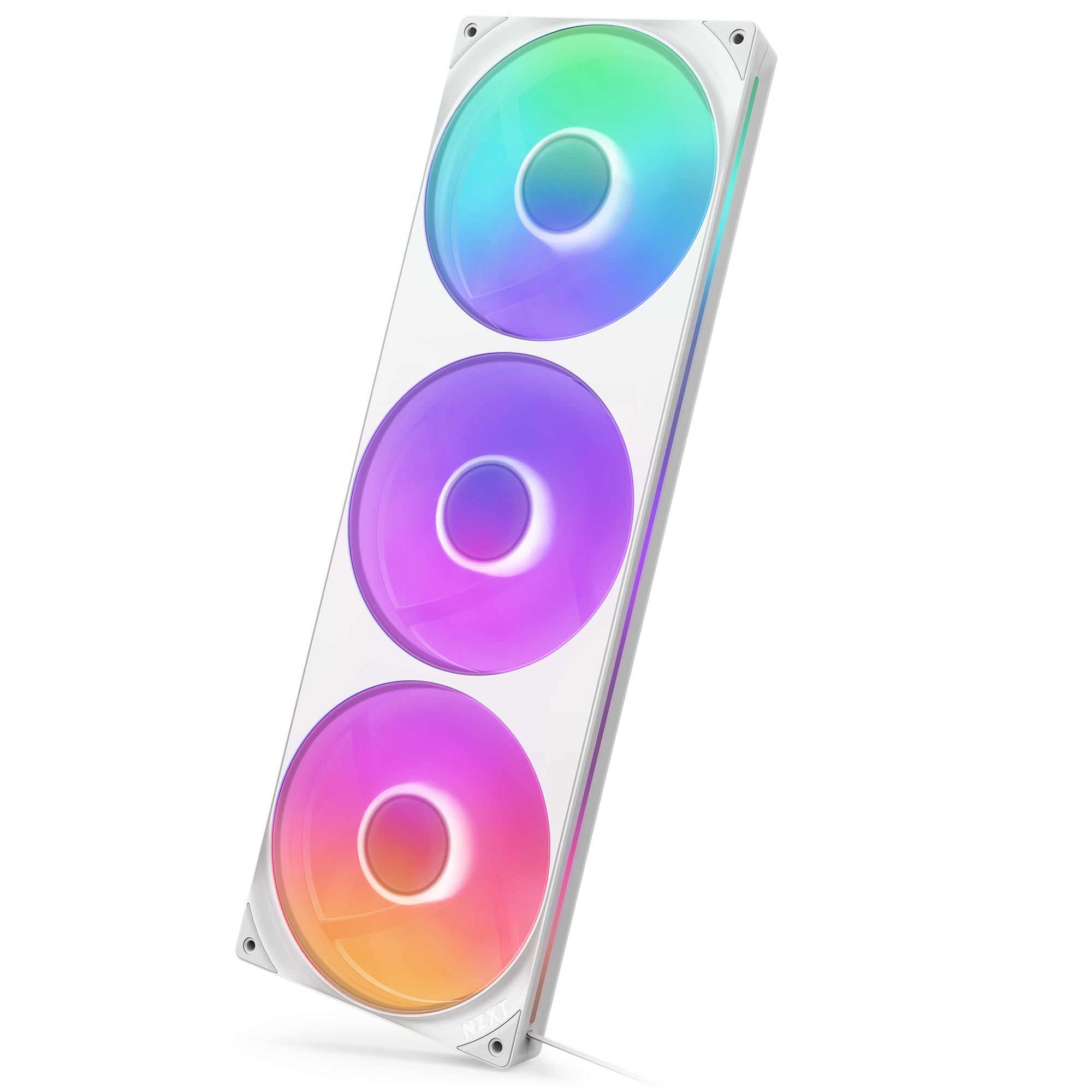 Nzxt F420rgb Core (Single Frame 420mm Fan) - White - Gehäuselüfter - Weiß Mit Rgb Led - 34 Dba - Gehaeuseluefter Rf-u42hf-w1