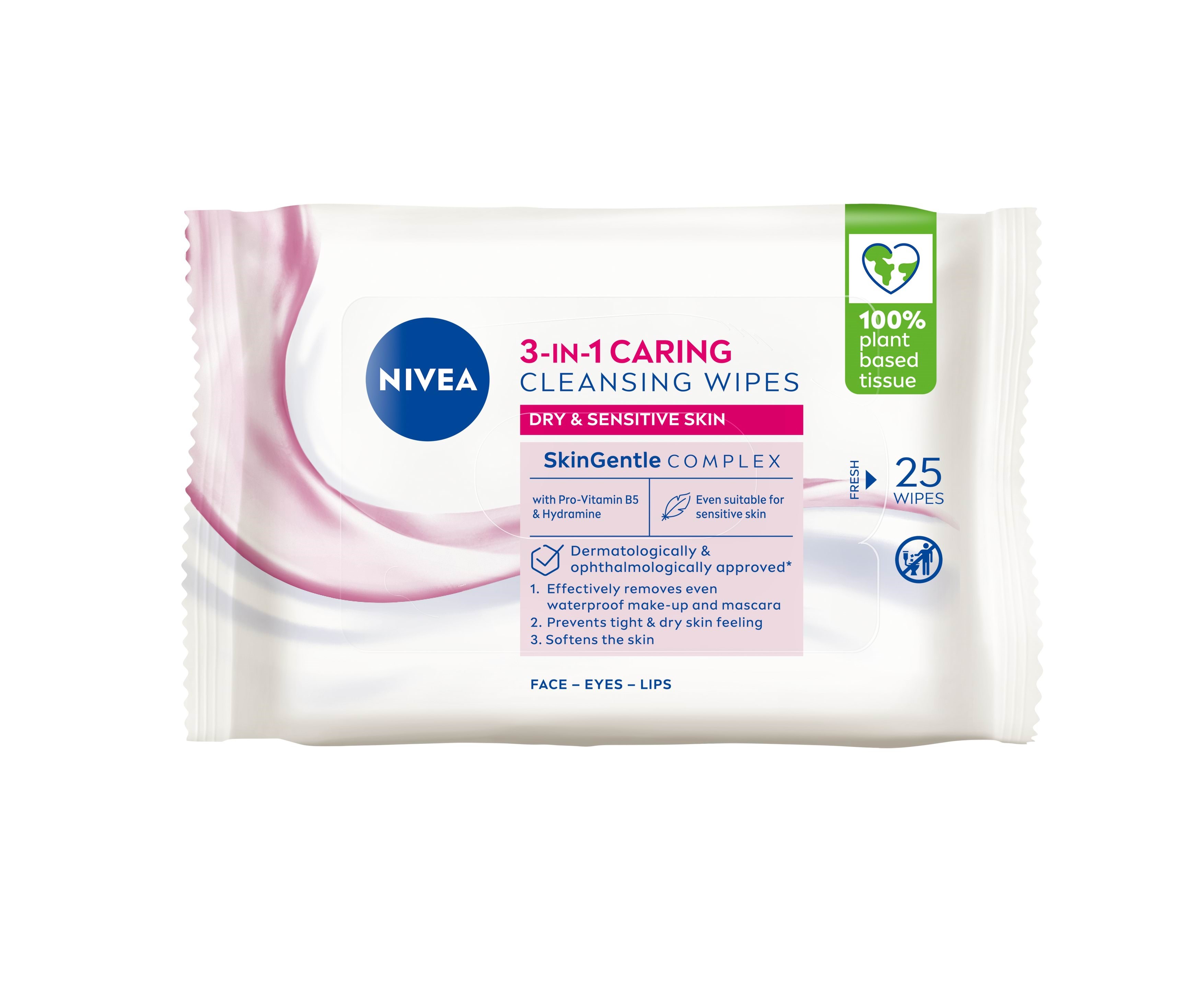Nivea Reinigungstücher 3in1 Pflegend 25 Stück - Gesichtspflege 4005808185290