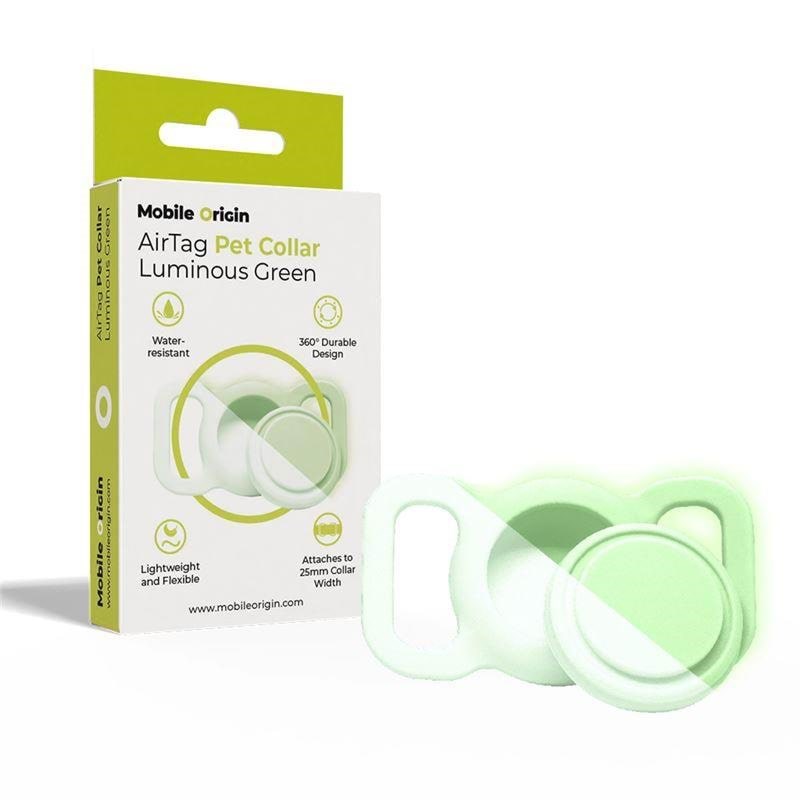 Mobile Origin Airtag Pet Collar - Luminous Green - Handys Anderes Zubehoer