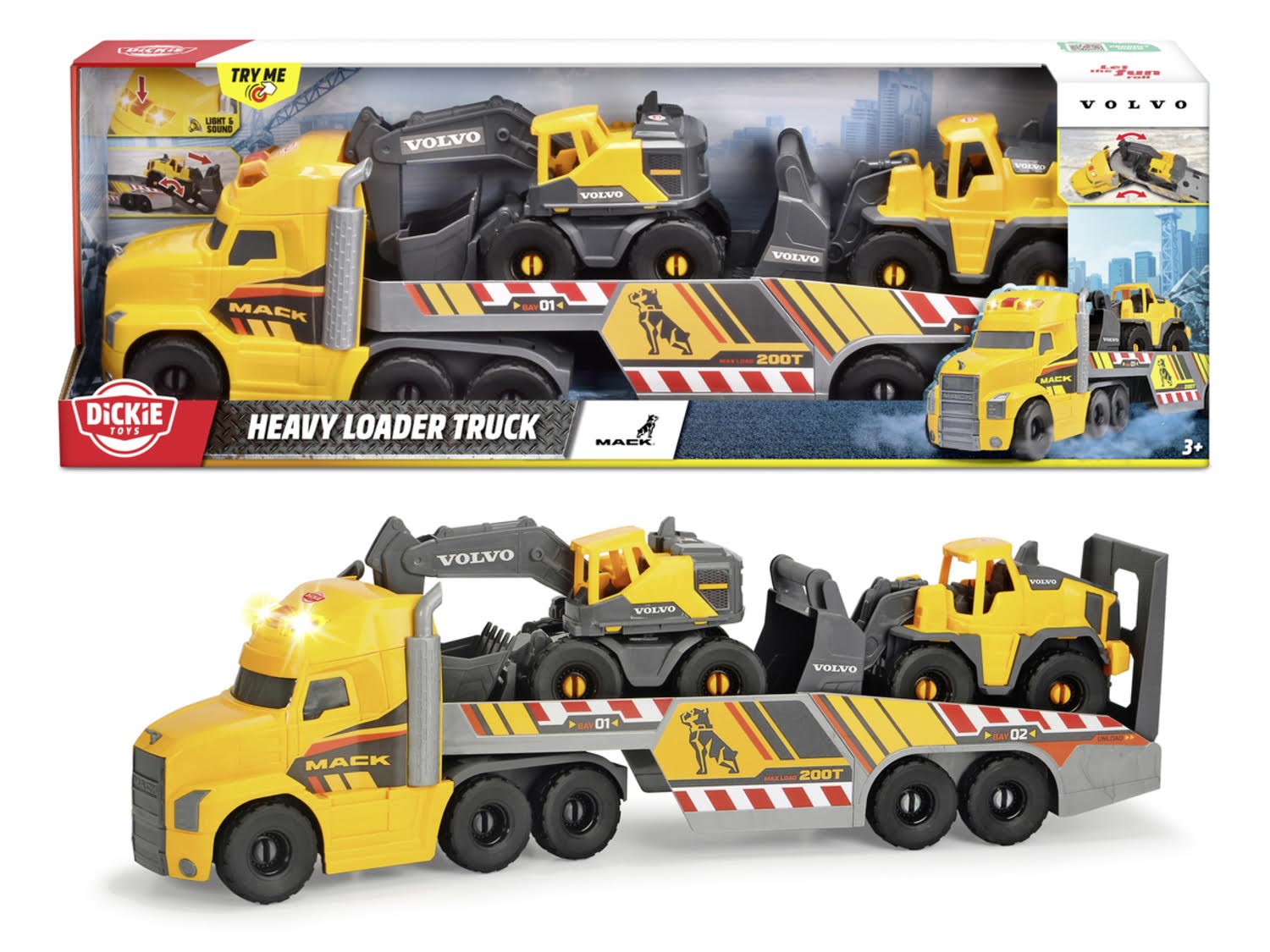 Dickie Mack/volvo Heavy Loader Truck - Spielzeugauto